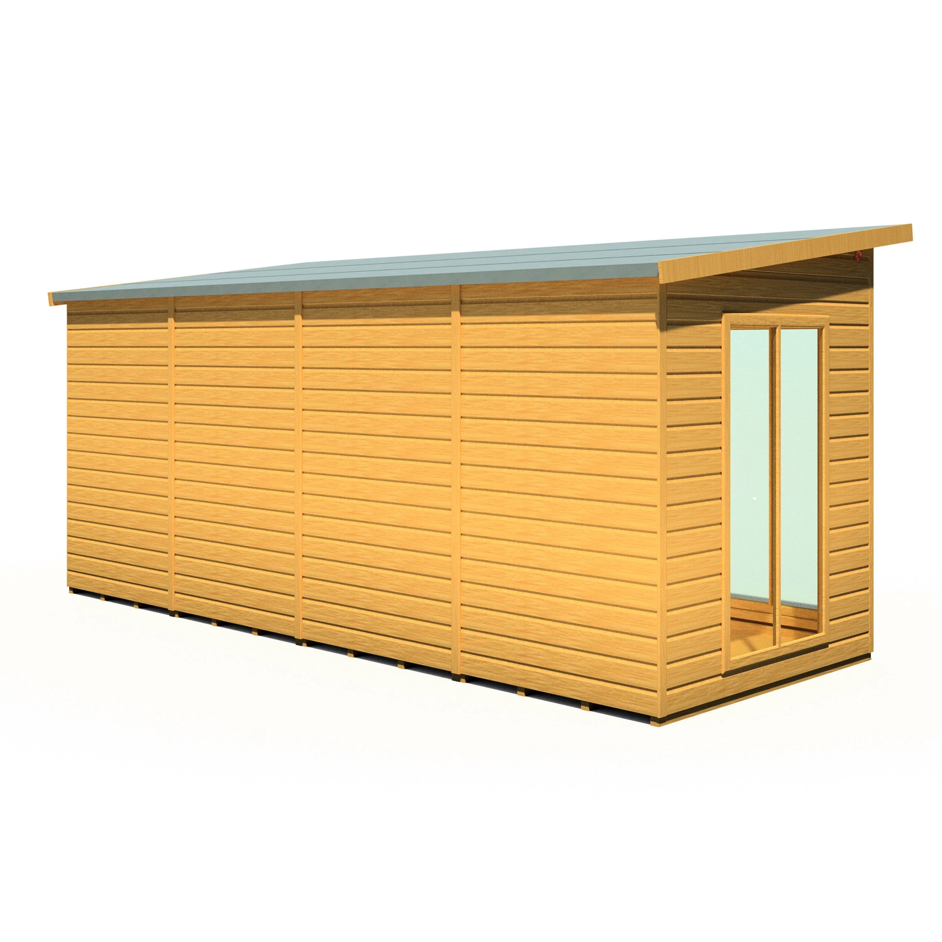 Shire Lela 5' 10" x 15' 7" Pent Summerhouse - Premium Dip Treated Shiplap - Image 10