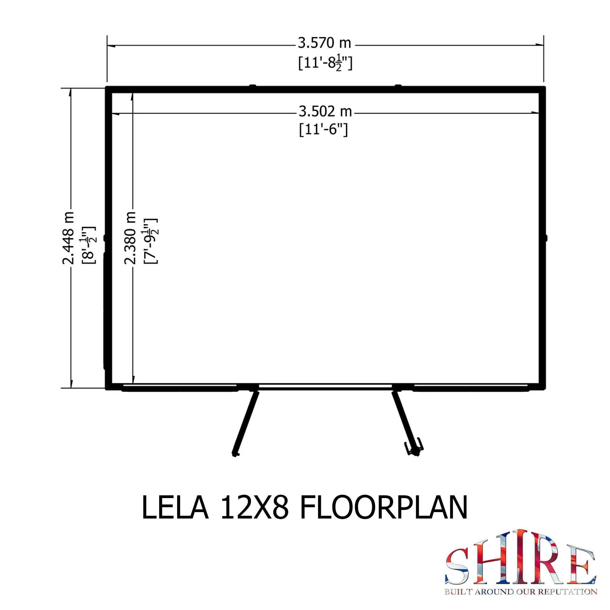 Shire Lela 7' 9" x 11' 8" Pent Summerhouse - Premium Dip Treated Shiplap - Image 3