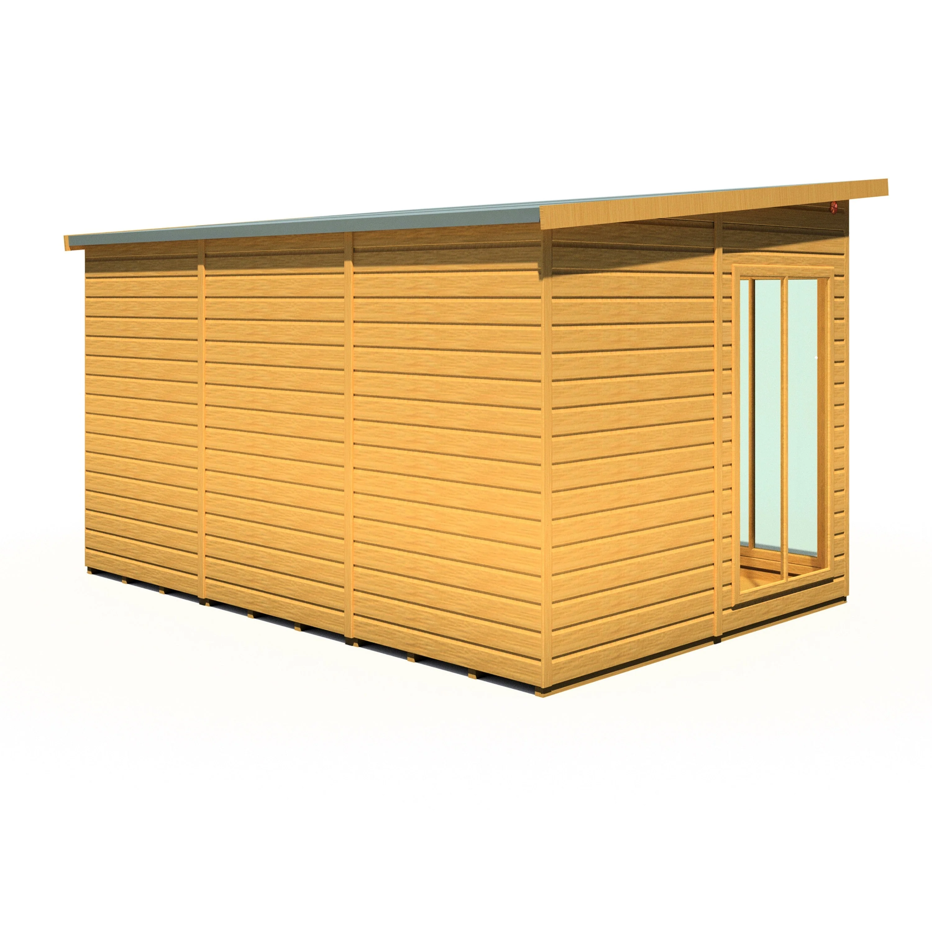 Shire Lela 7' 9" x 11' 8" Pent Summerhouse - Premium Dip Treated Shiplap - Image 8
