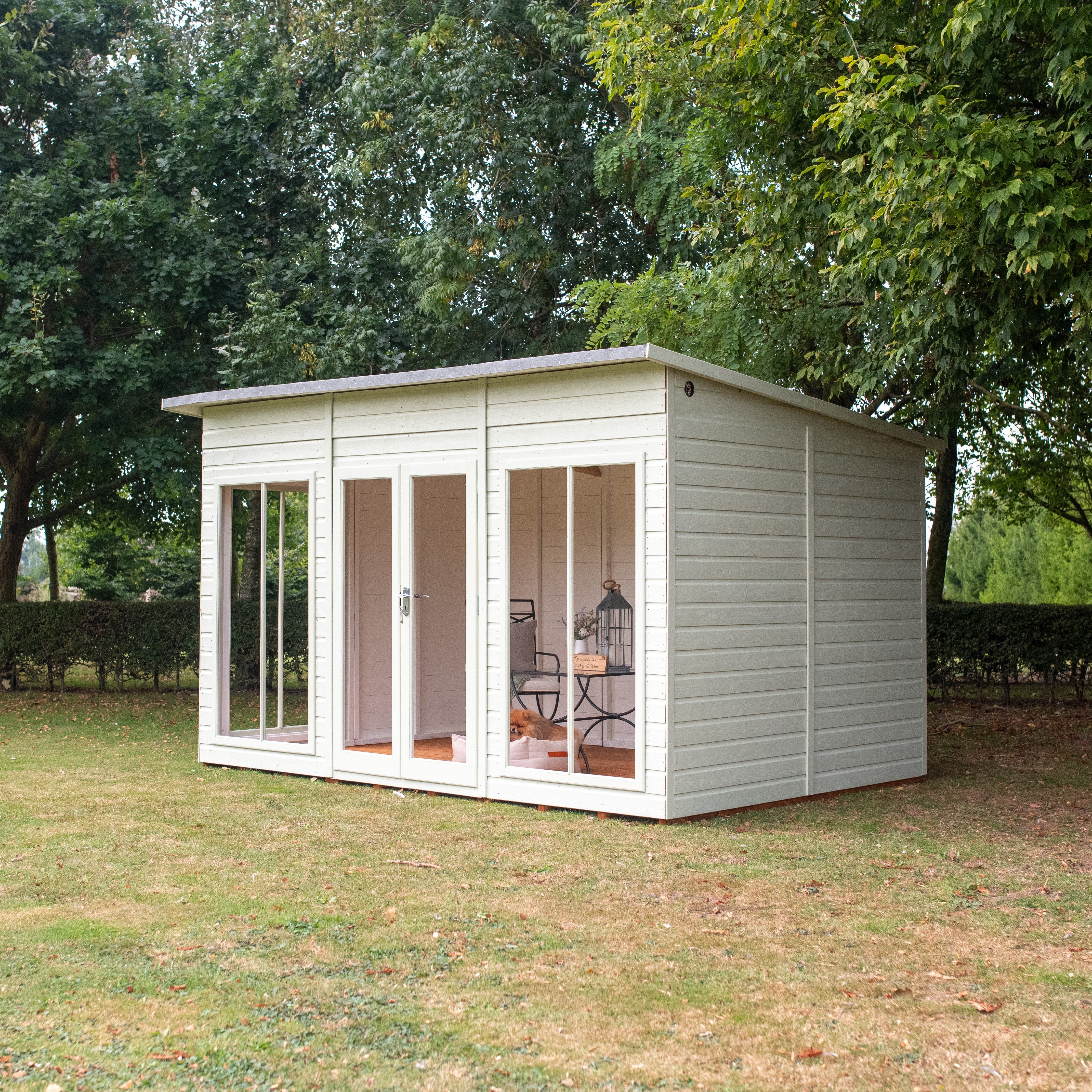 Shire Lela 7' 9" x 11' 8" Pent Summerhouse - Premium Dip Treated Shiplap - Image 9