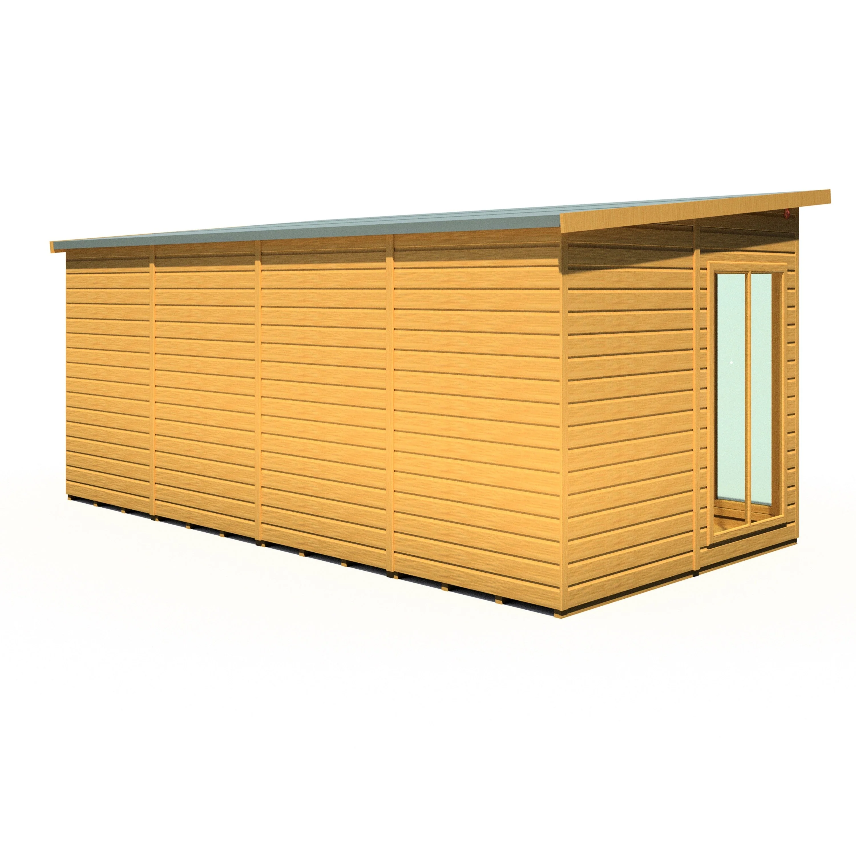 Shire Lela 7' 9" x 15' 7" Pent Summerhouse - Premium Dip Treated Shiplap - Image 10