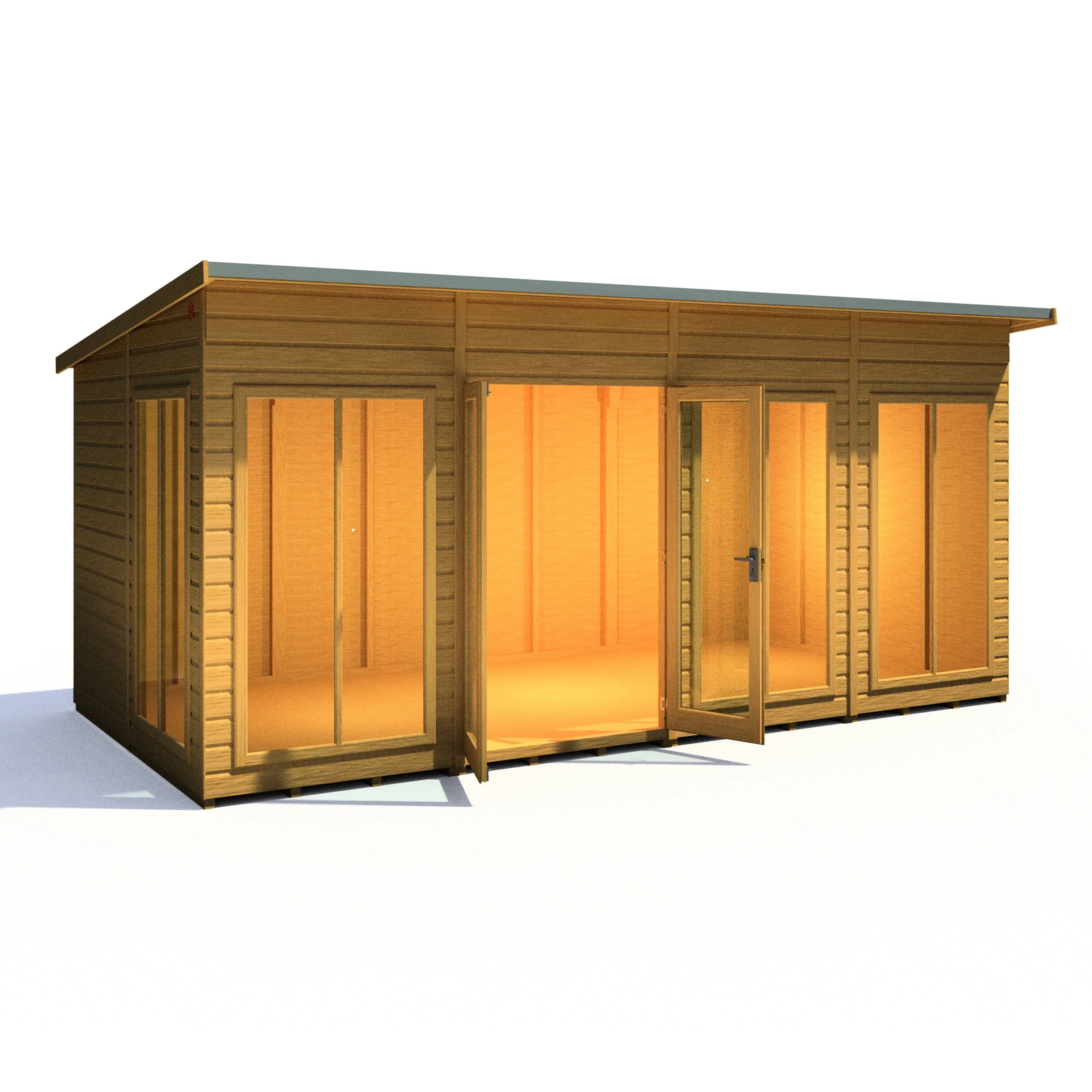 Shire Lela 7' 9" x 15' 7" Pent Summerhouse - Premium Dip Treated Shiplap - Image 2