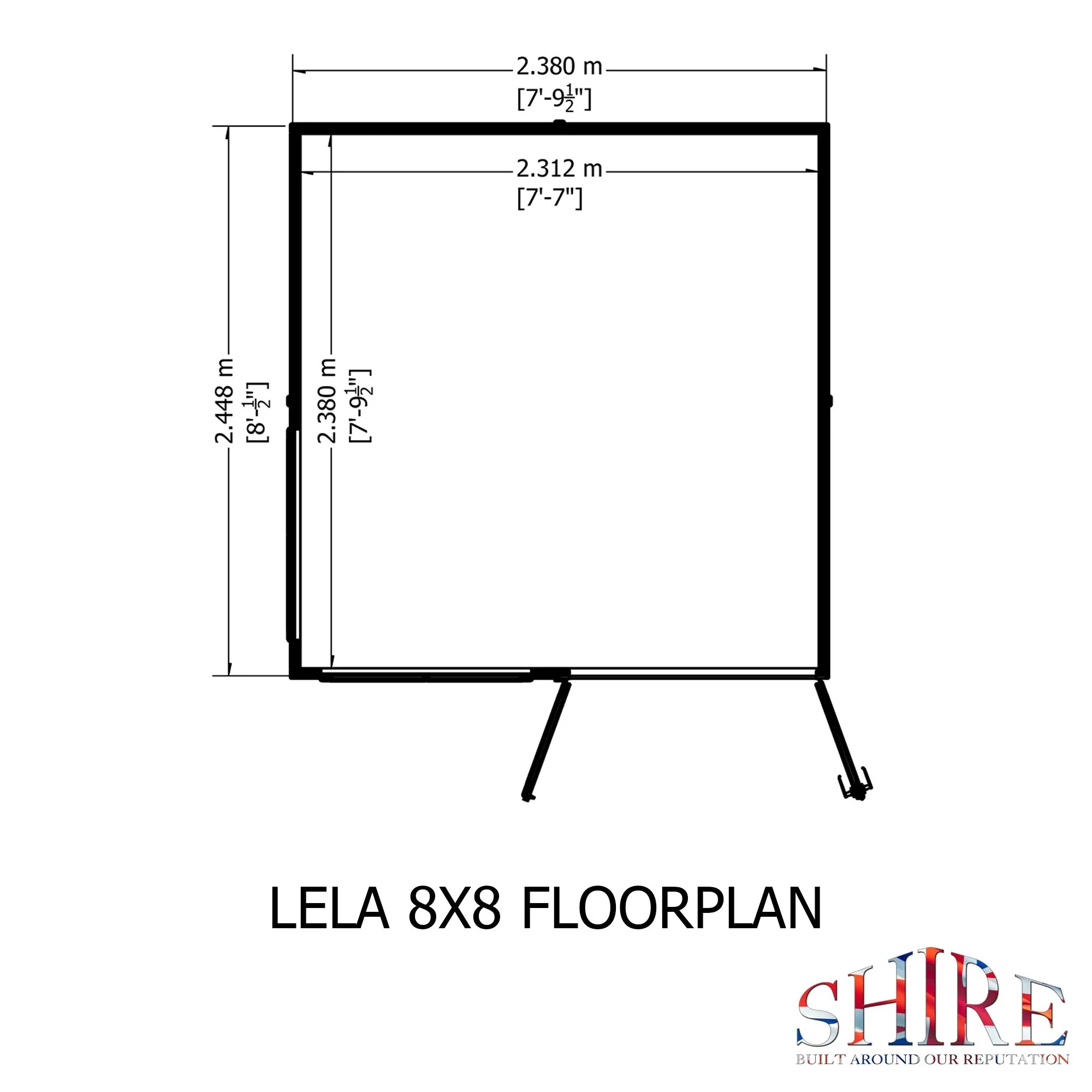 Shire Lela 7' 9" x 7' 9" Pent Summerhouse - Premium Dip Treated Shiplap - Image 3