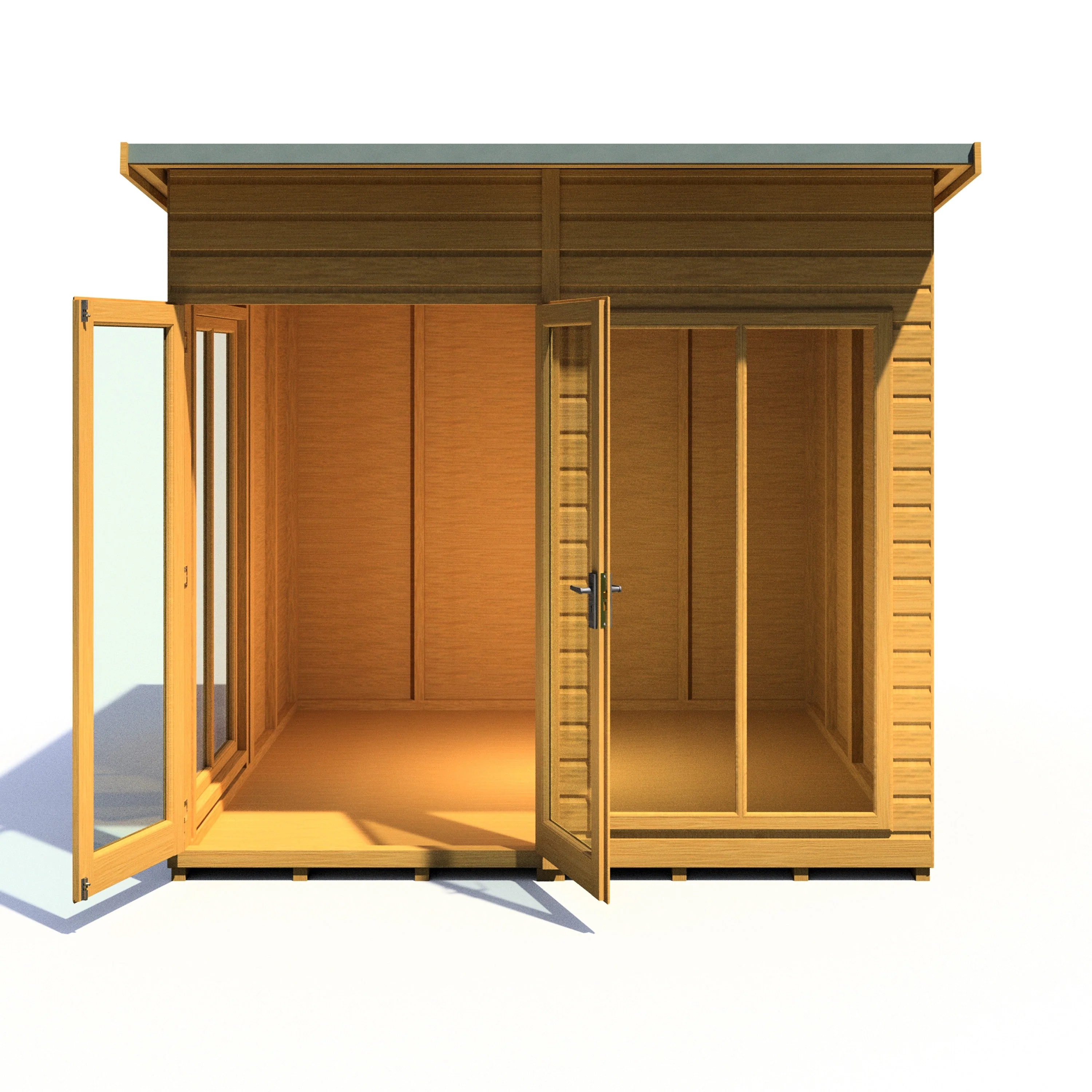 Shire Lela 7' 9" x 7' 9" Pent Summerhouse - Premium Dip Treated Shiplap - Image 5