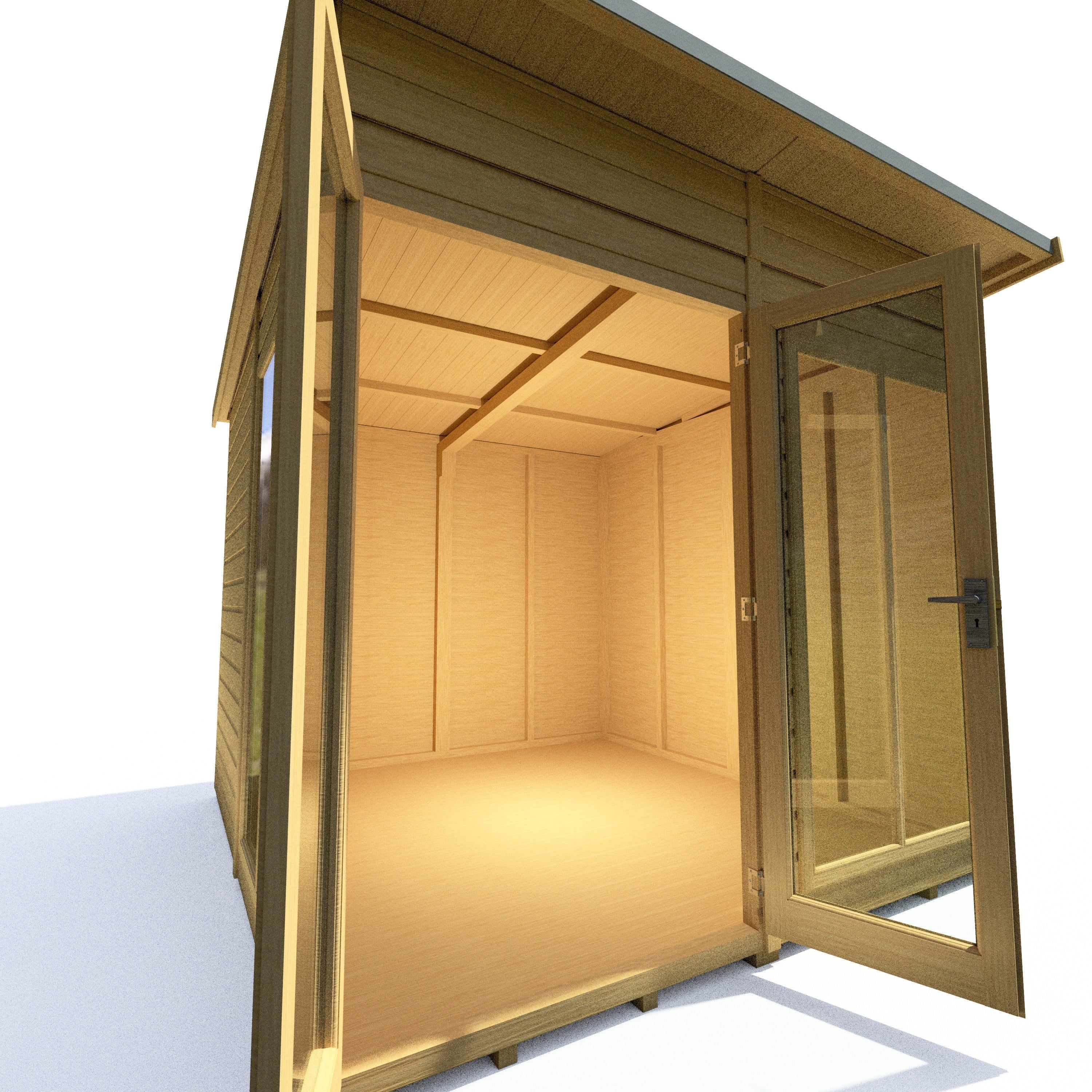 Shire Lela 7' 9" x 7' 9" Pent Summerhouse - Premium Dip Treated Shiplap - Image 6