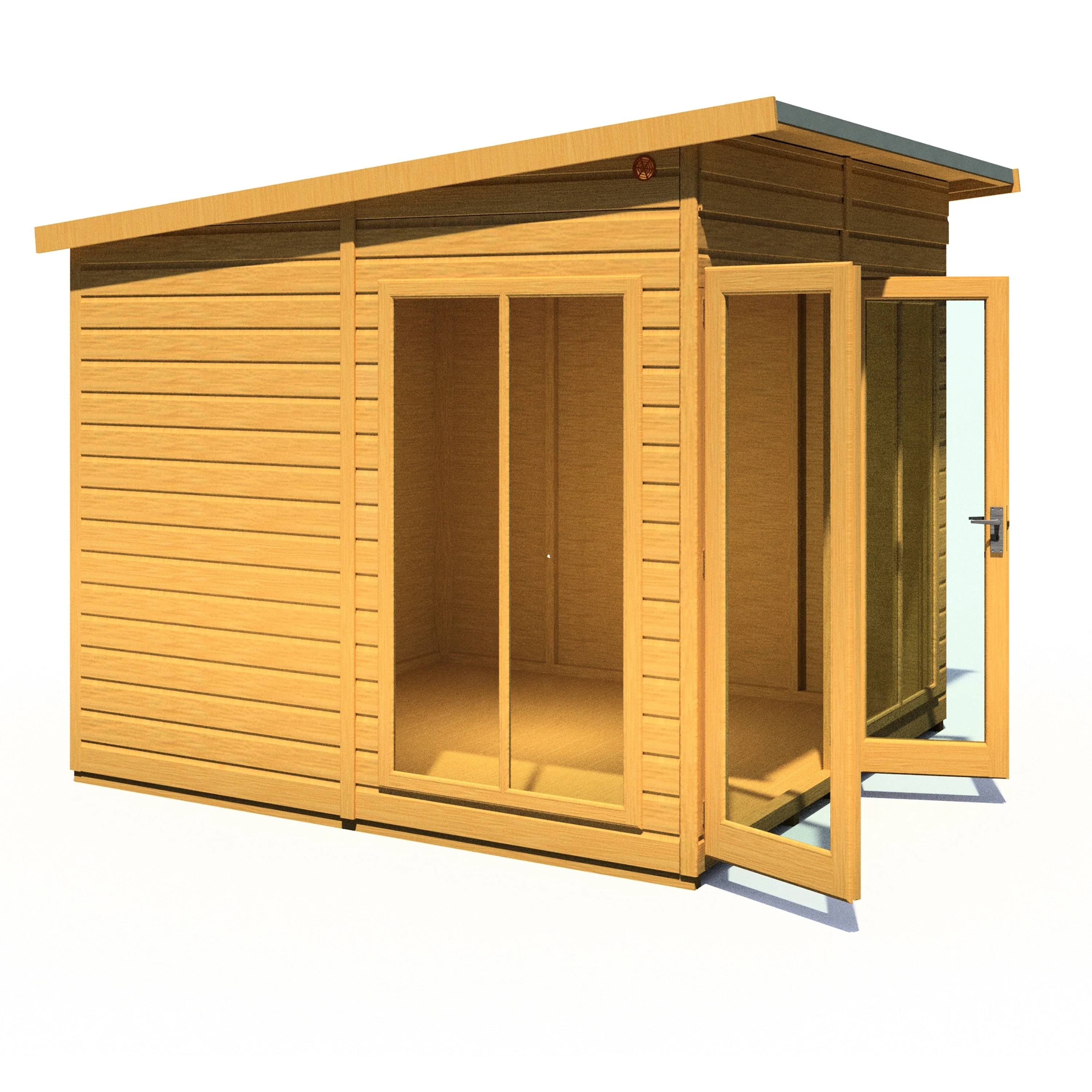 Shire Lela 7' 9" x 7' 9" Pent Summerhouse - Premium Dip Treated Shiplap - Image 7