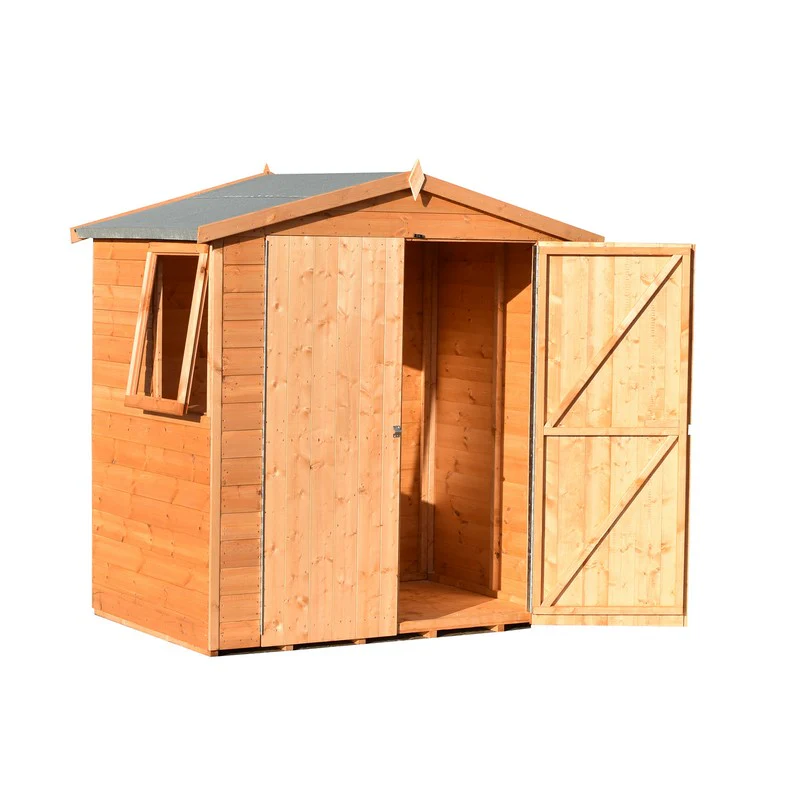 Shire Lewis 4' 4" x 6' 2" Apex Shed - Premium Pressure Treated Shiplap - Image 2