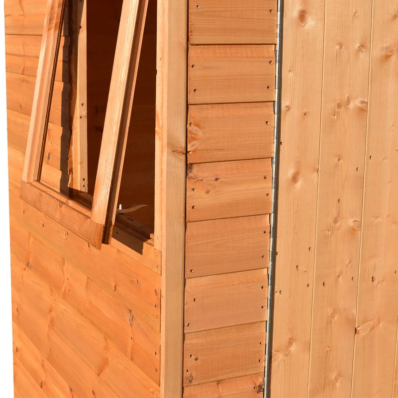 Shire Lewis 4' 4" x 6' 2" Apex Shed - Premium Pressure Treated Shiplap - Image 4