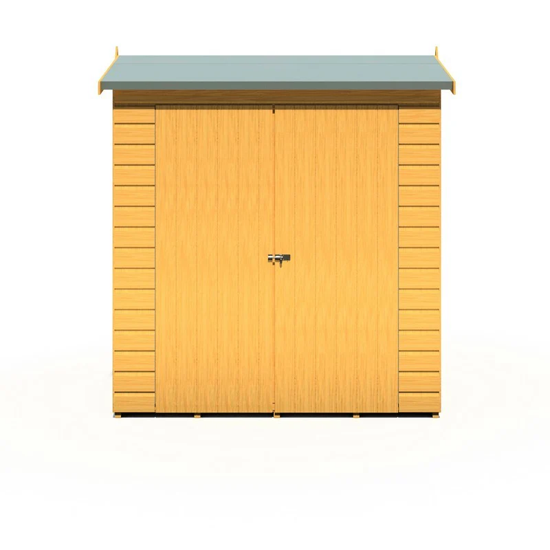 Shire Lewis 4' 5" x 6' 3" Reverse Apex Shed - Classic Coated Shiplap - Image 2