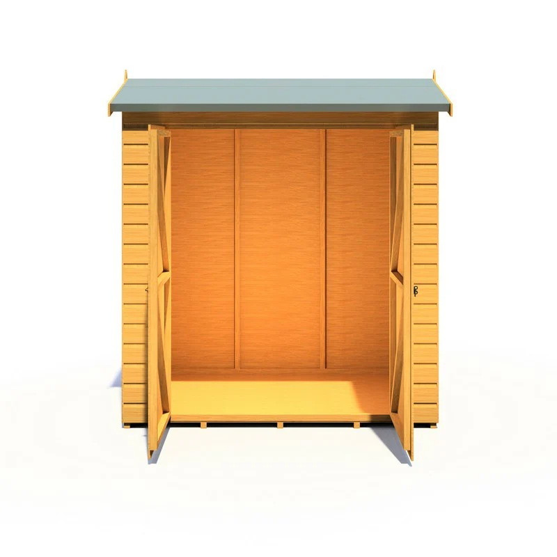 Shire Lewis 4' 5" x 6' 3" Reverse Apex Shed - Classic Coated Shiplap - Image 3