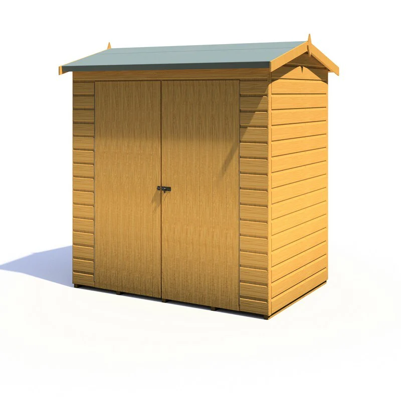 Shire Lewis 4' 5" x 6' 3" Reverse Apex Shed - Classic Coated Shiplap - Image 6