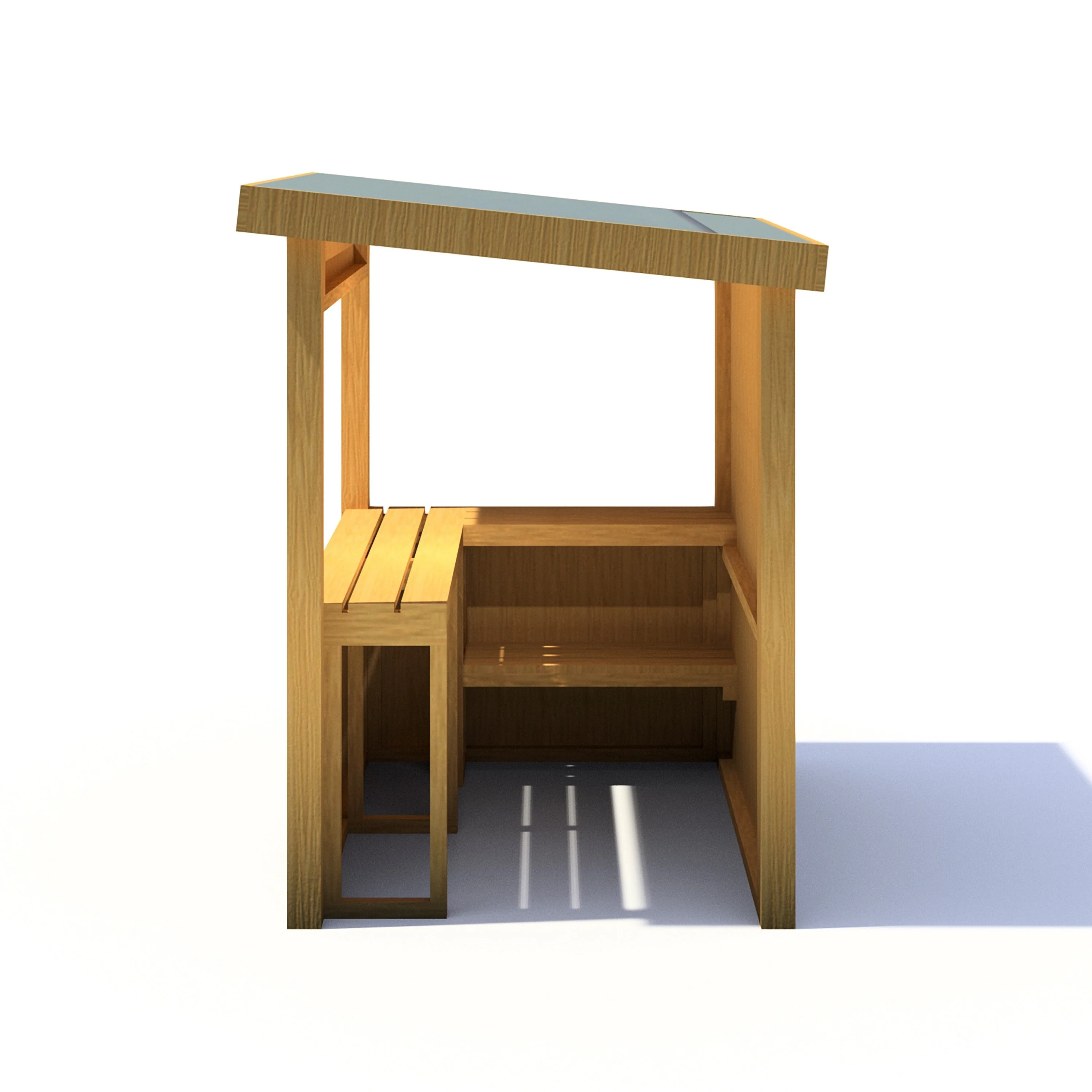 Shire Little Shopper 3' 4" x 4' 9" Pent Children's Playhouse - Classic Dip Treated Shiplap - Image 6