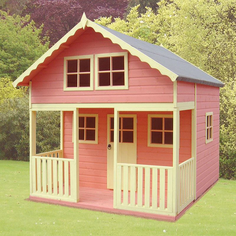 Shire Lodge 8' 5" x 9' 10" Apex Children's Playhouse - Premium Dip Treated Shiplap - Image 2