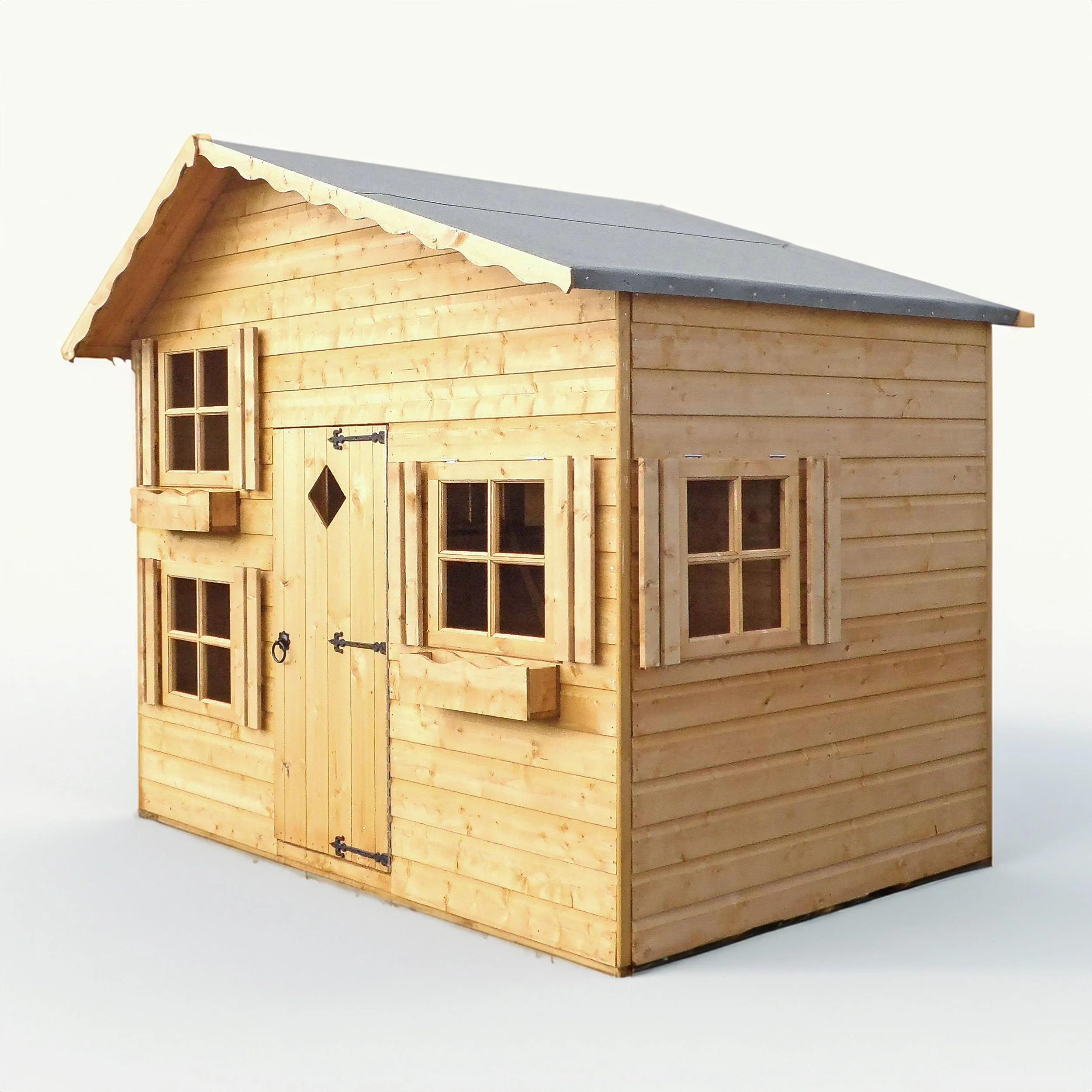 Loft 5' 7" x 7' 10" Offset Apex Children's Playhouse - Premium Dip Treated Shiplap - Image 2