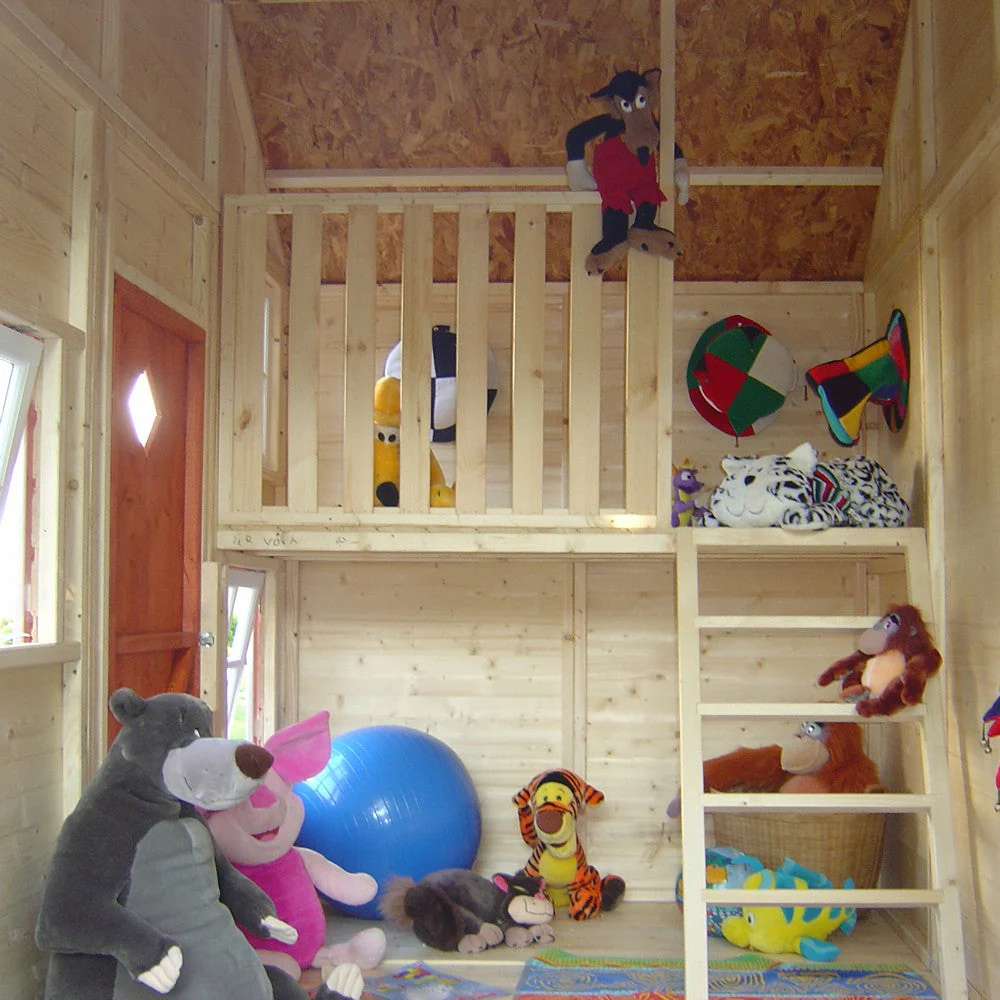 Loft 5' 7" x 7' 10" Offset Apex Children's Playhouse - Premium Dip Treated Shiplap - Image 6