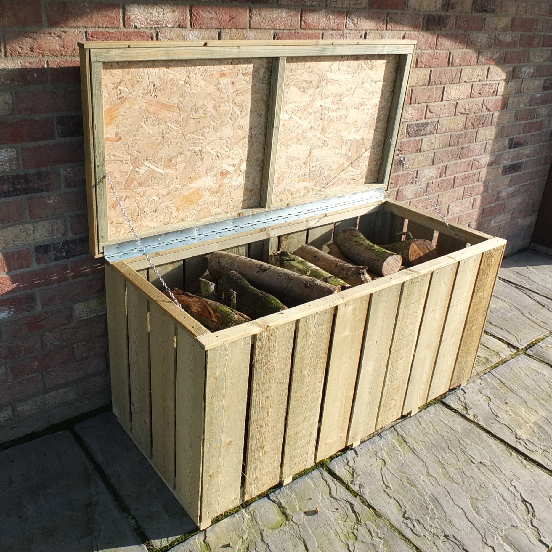 Shire Log Box 4' 3" x 2' Flat Log Store - Premium Pressure Treated Shiplap - Image 5