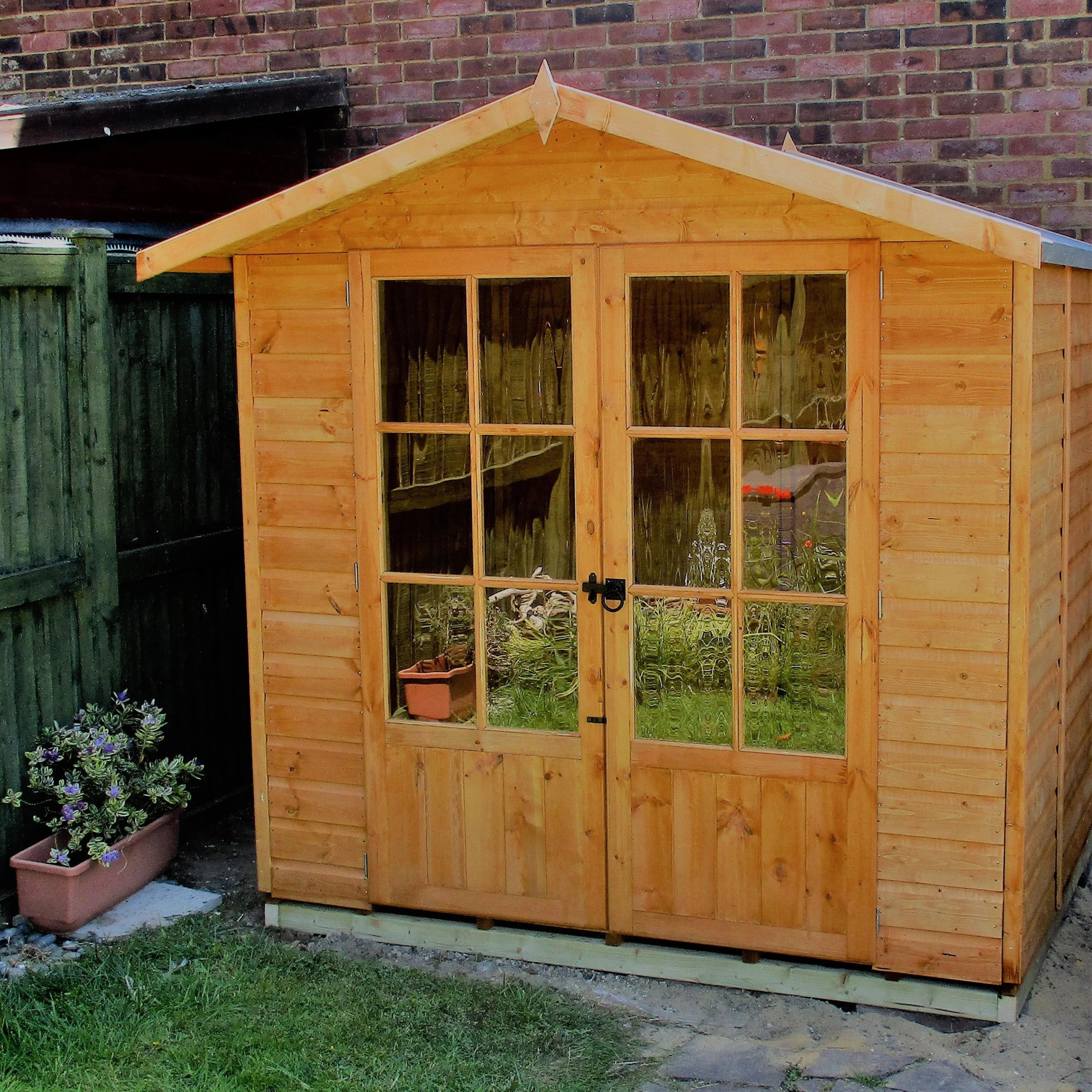 Lumley 4' 10" x 6' 8" Apex Summerhouse - Premium Dip Treated Shiplap - Image 7