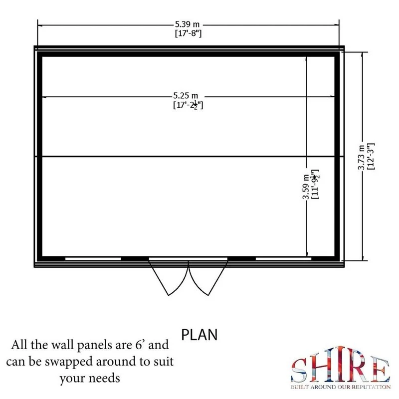 Shire Mammoth 18' 1" x 12' 11" Apex Shed - Premium Coated Shiplap - Image 4