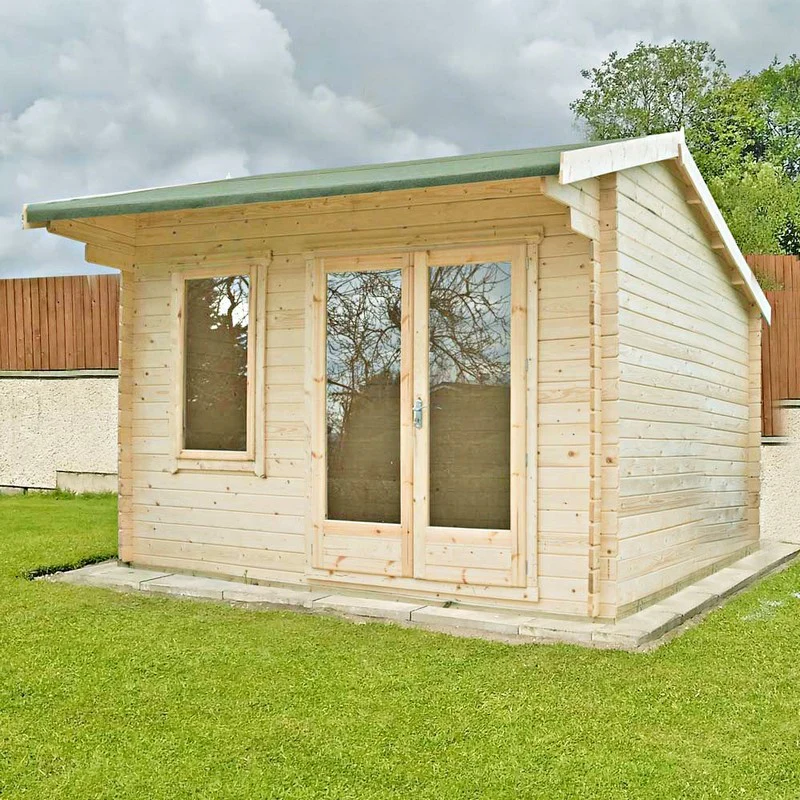 Shire Marlborough 11' 9" x 11' 9" Reverse Apex Log Cabin - Premium 70mm Cladding Tongue & Groove - Image 3