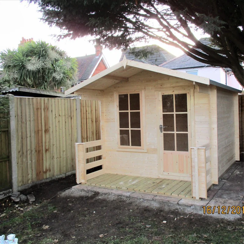 Shire Maulden 9' x 9' Apex Log Cabin - Budget 19mm Cladding Tongue & Groove - Image 2