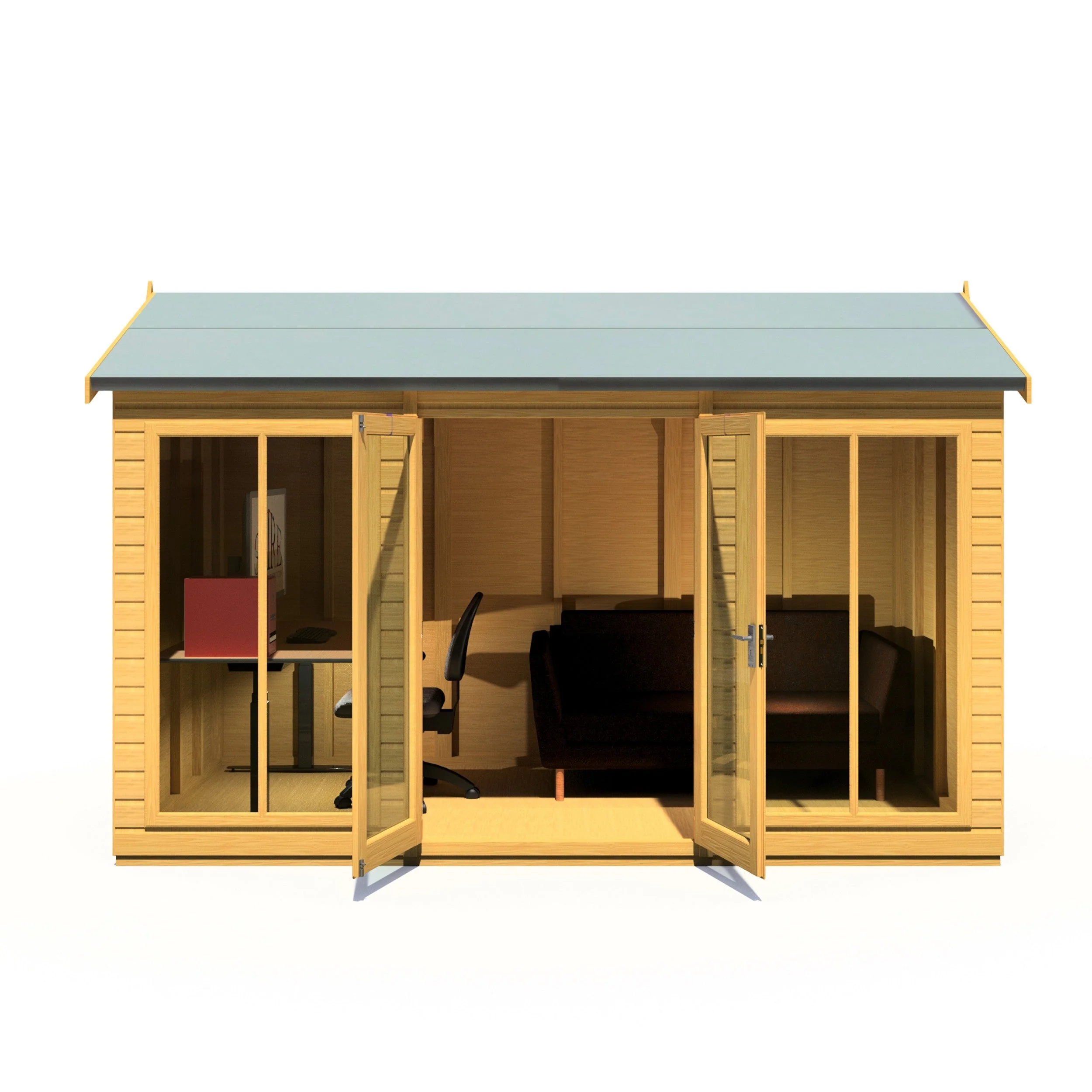 Shire Mayfield 5' 7" x 11' 8" Reverse Apex Summerhouse - Premium Dip Treated Shiplap - Image 7
