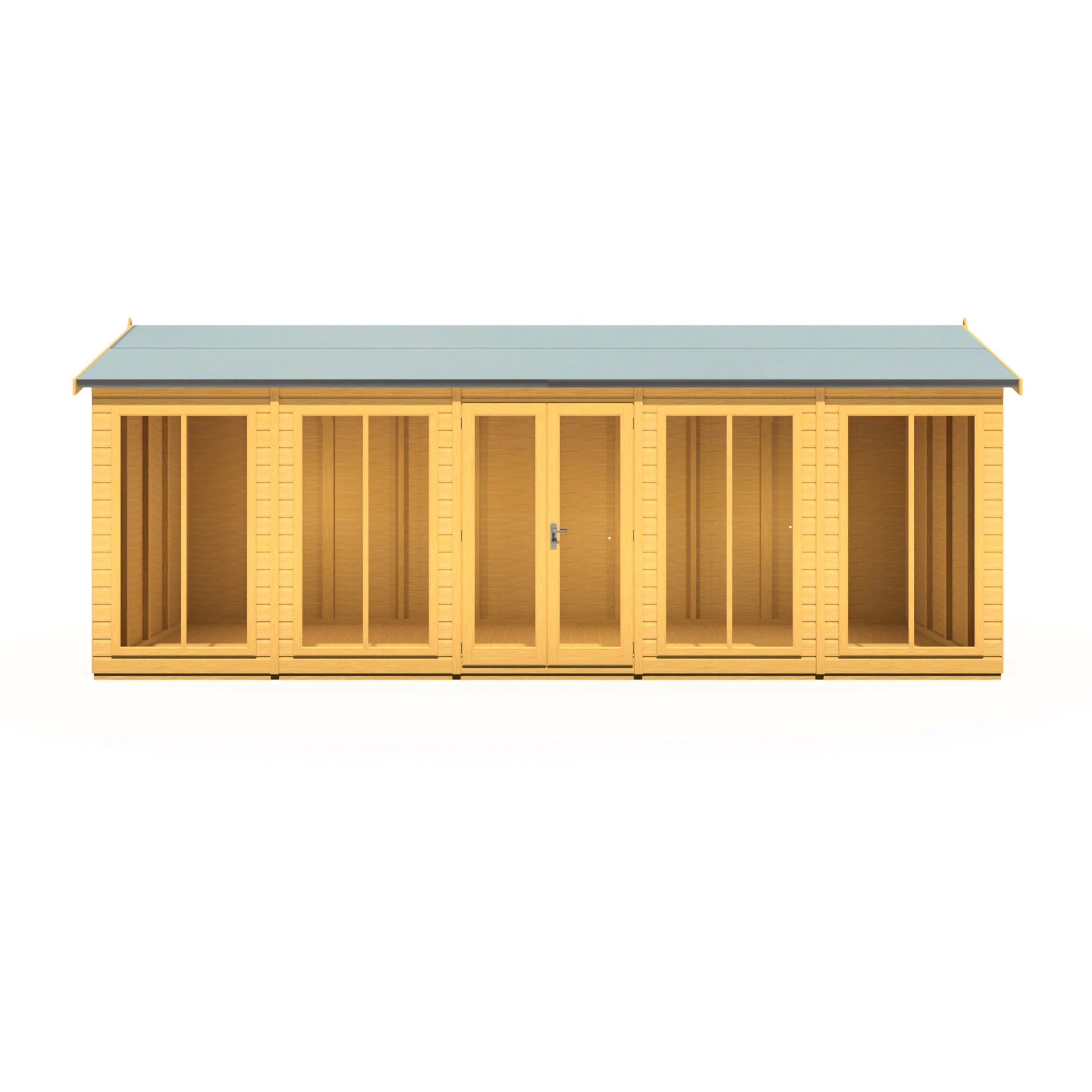 Shire Mayfield 5' 7" x 19' 6" Reverse Apex Summerhouse - Premium Dip Treated Shiplap - Image 2