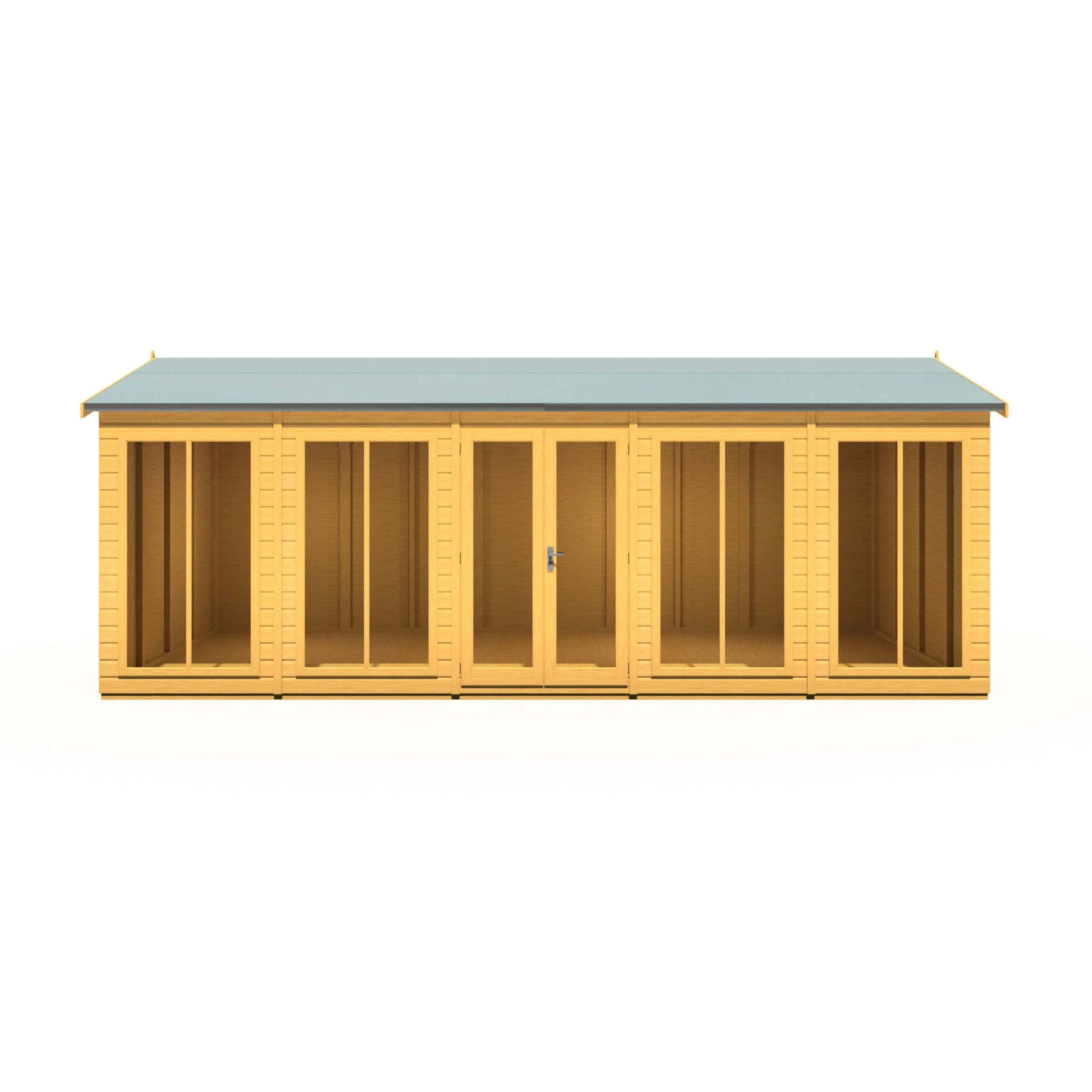 Shire Mayfield 7' 7" x 19' 6" Reverse Apex Summerhouse - Premium Dip Treated Shiplap - Image 2