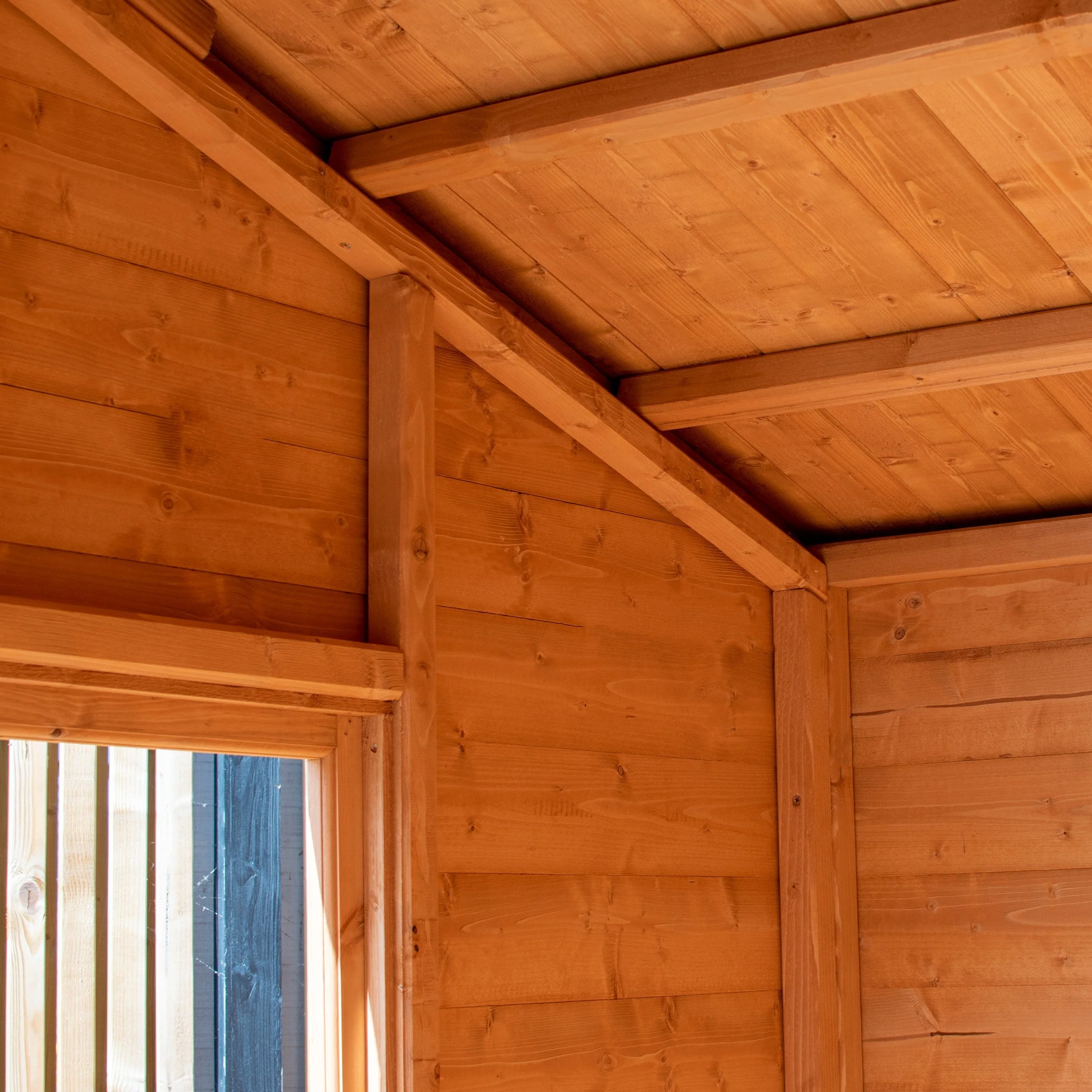 Shire Mayfield 7' 7" x 7' 9" Reverse Apex Summerhouse - Premium Dip Treated Shiplap - Image 3