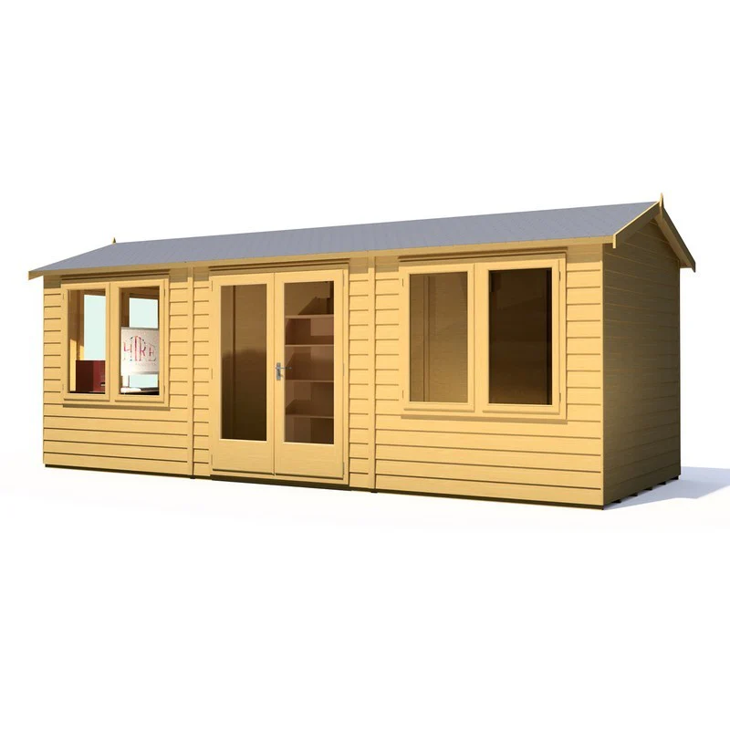 Shire Melrose 7' 10" x 19' 7" Reverse Apex Garden Office - Premium Coated Overlap - Image 3