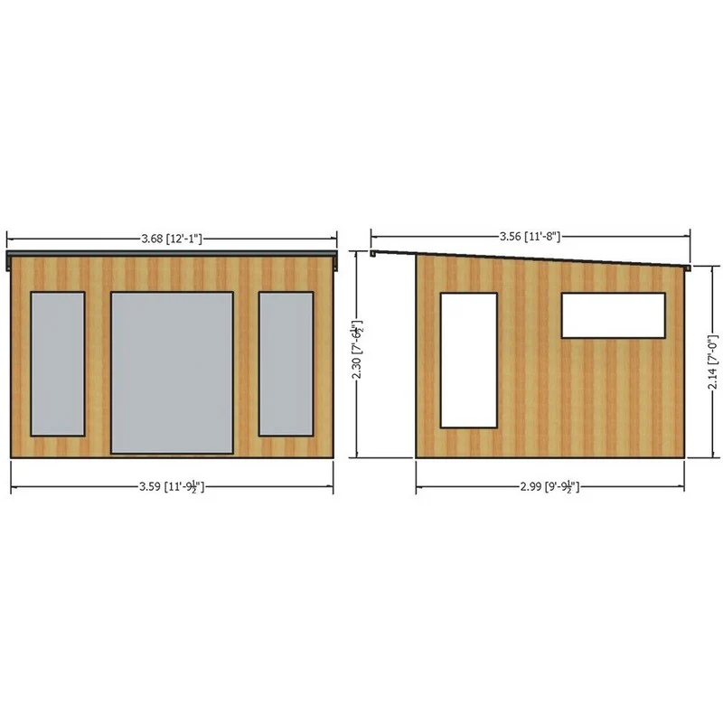 Shire Miami 12' x 11' 8" Pent Summerhouse - Premium Dip Treated Shiplap - Image 7