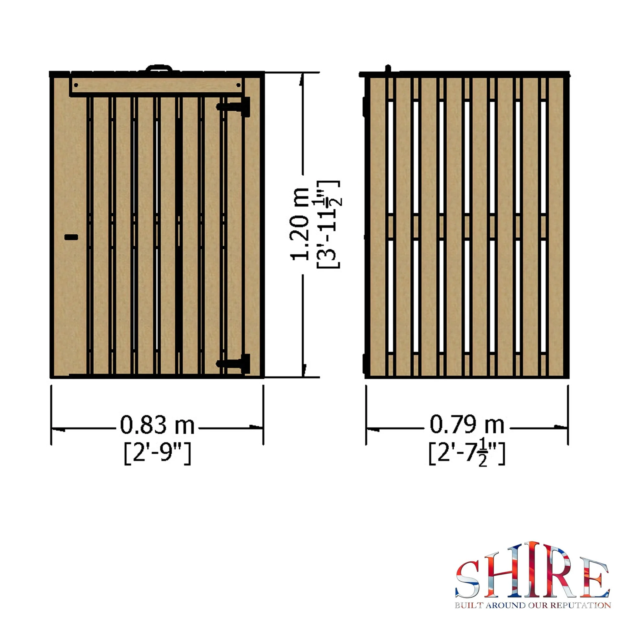 Moderna 2' 4" x 2' 8" Flat Bin Store - Premium Slatted - Image 2