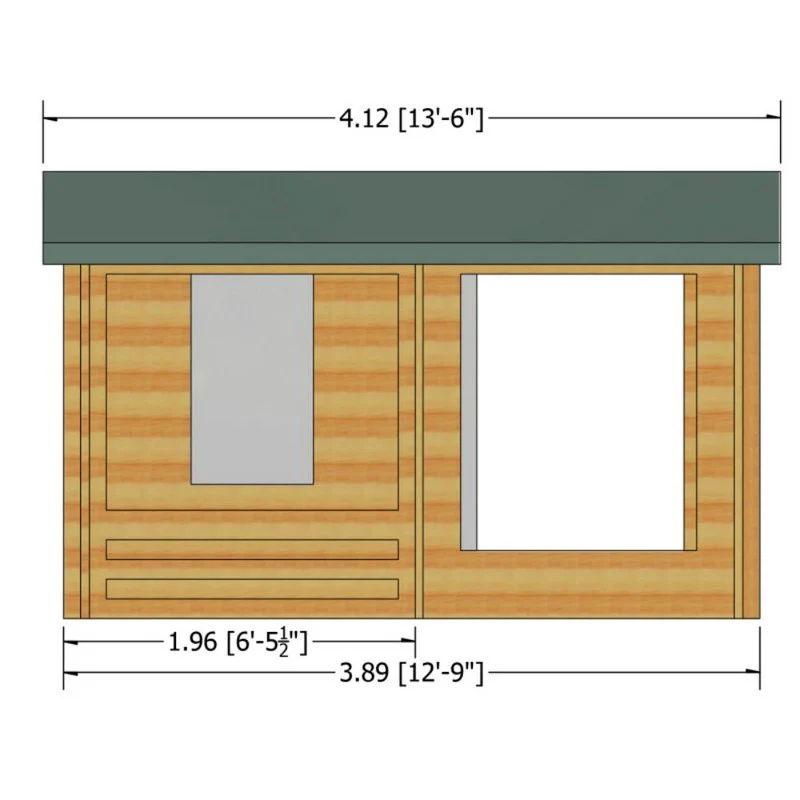 Shire New Forest 19' 7" x 12' 9" Apex Log Cabin - Premium 44mm Cladding Tongue & Groove - Image 8