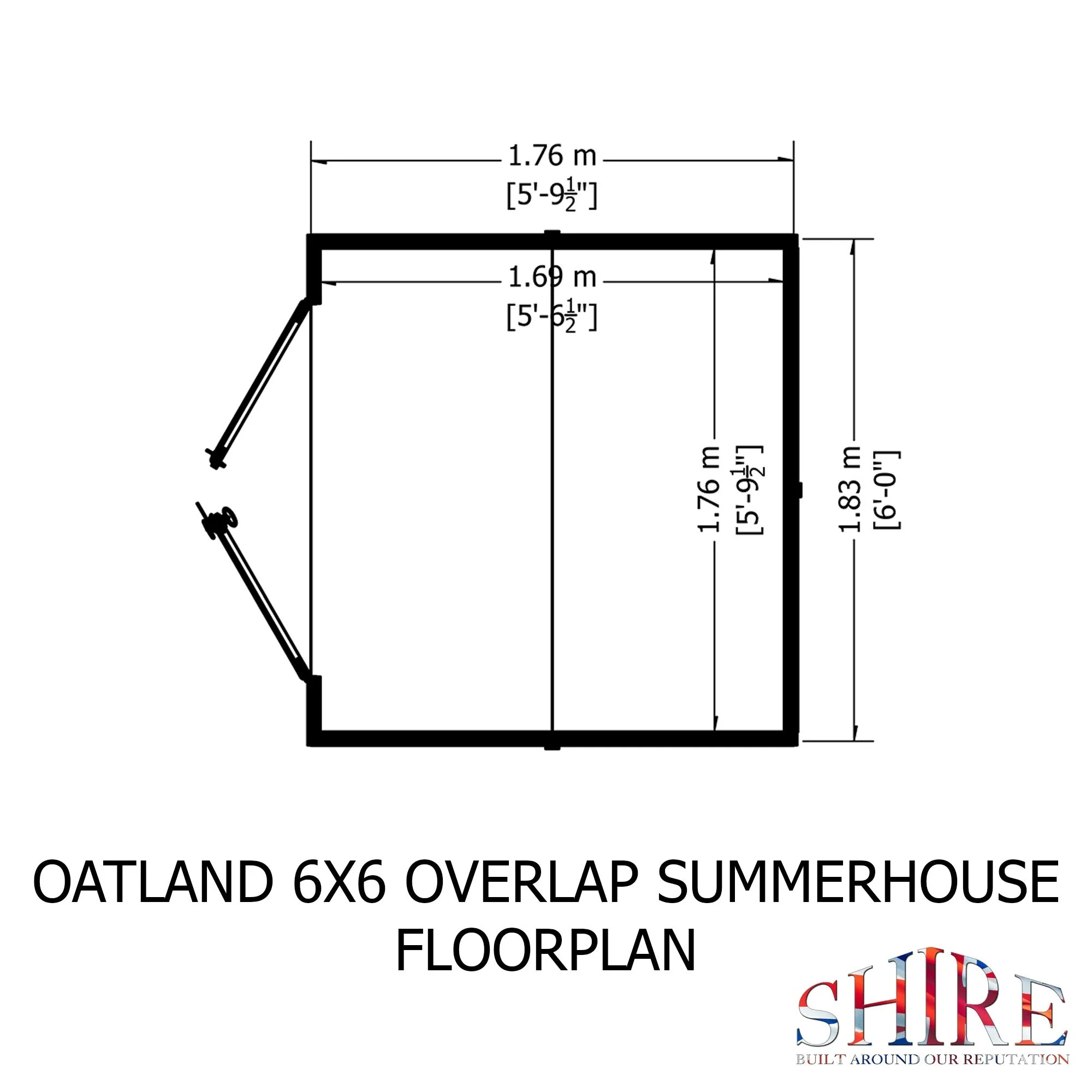 Oatland 5' 6" x 5' 11" Apex Summerhouse - Budget Dip Treated Overlap - Image 3