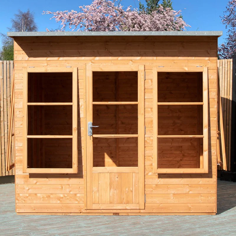 Shire Orchid 7' 7" x 7' 10" Curved Summerhouse - Premium Dip Treated Shiplap - Image 6