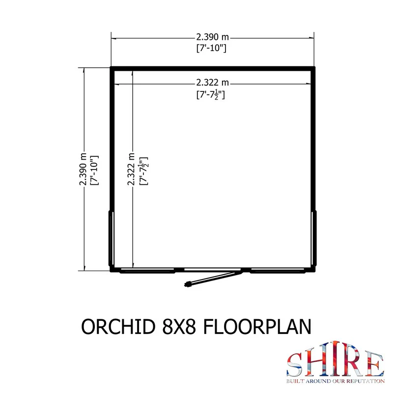 Shire Orchid 7' 7" x 7' 10" Curved Summerhouse - Premium Dip Treated Shiplap - Image 8