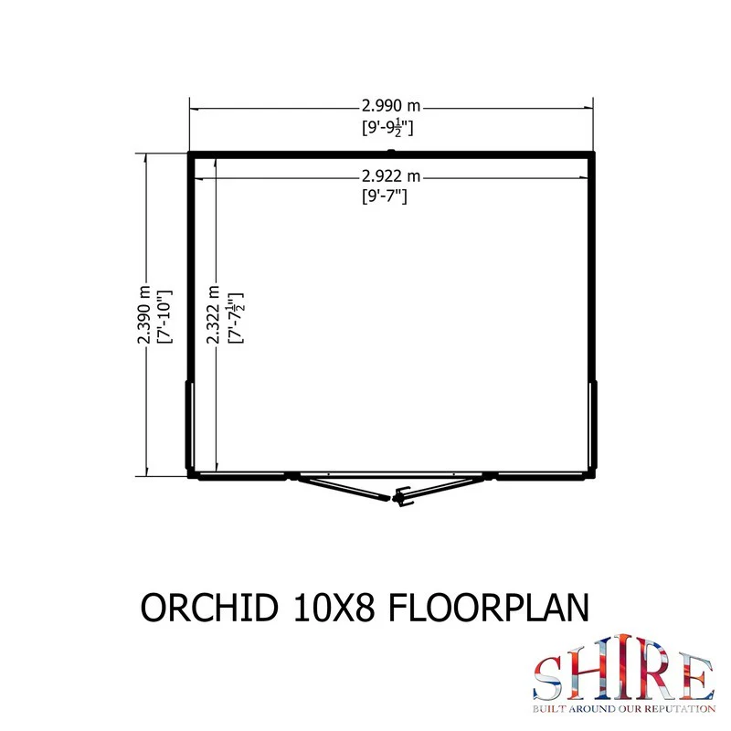 Shire Orchid 7' 7" x 9' 9" Curved Summerhouse - Premium Dip Treated Shiplap - Image 7