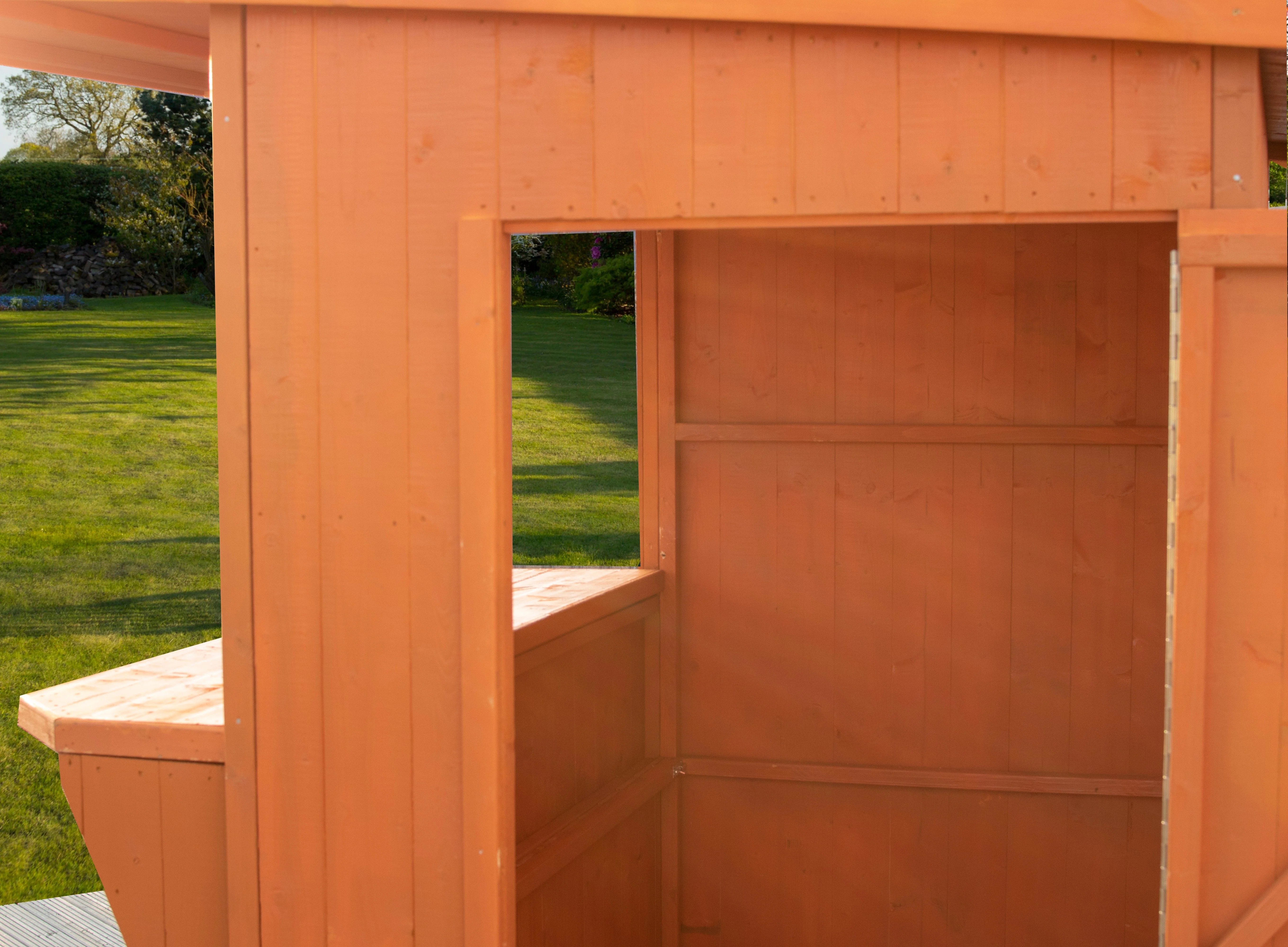 Paradise 3' 8" x 5' 10" Pent Garden Bar - Premium Dip Treated Shiplap - Image 7