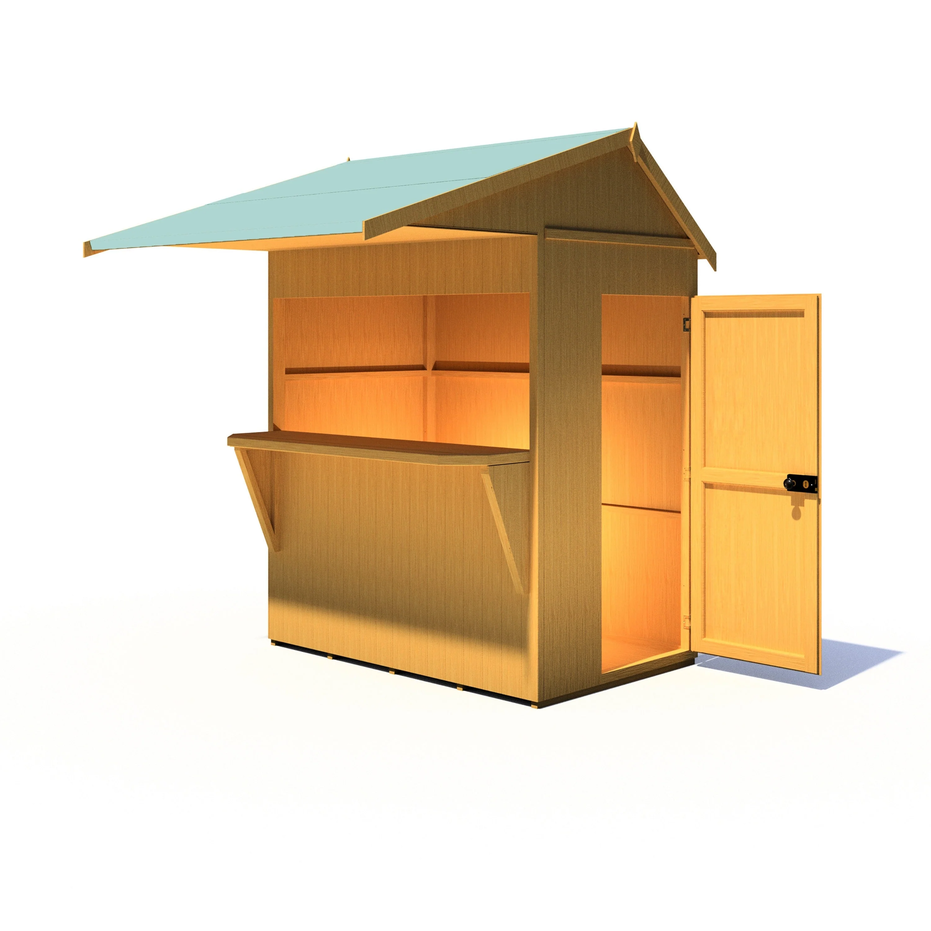 Paradise 3' 8" x 5' 10" Reverse Apex Shed - Premium Dip Treated Shiplap - Image 5