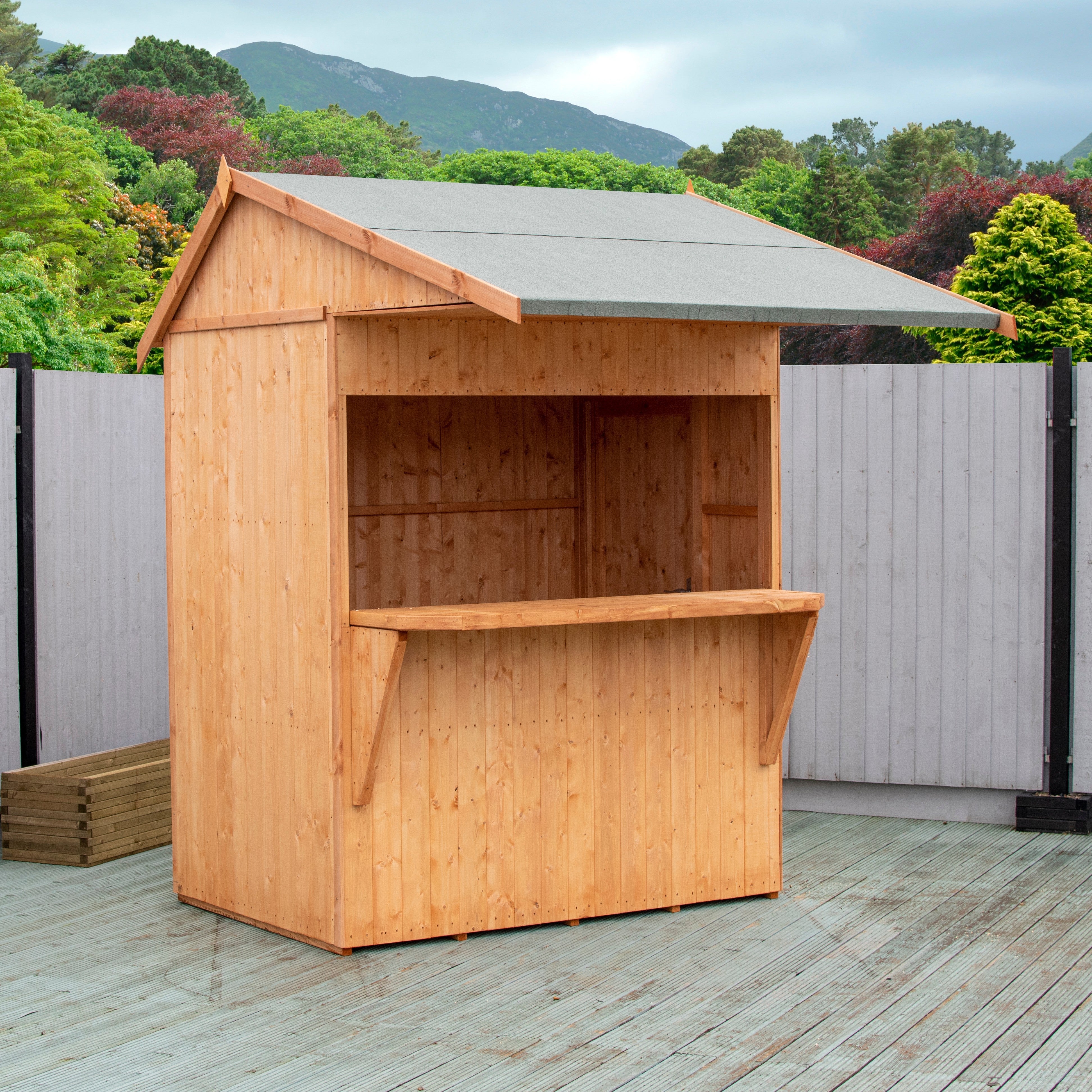 Paradise 3' 8" x 5' 10" Reverse Apex Shed - Premium Dip Treated Shiplap - Image 9