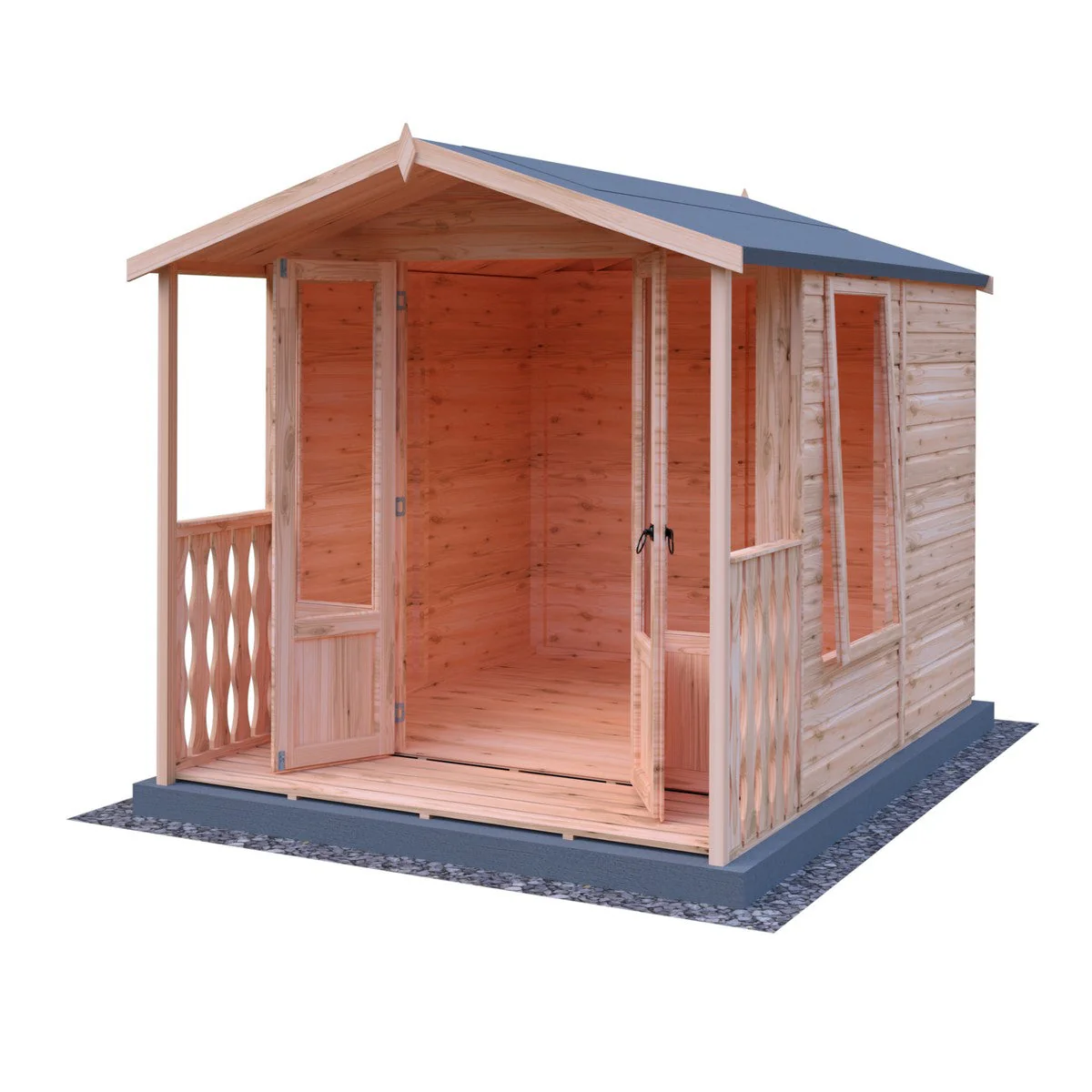 Shire Parham 6' 3" x 6' 8" Apex Summerhouse - Premium Dip Treated Shiplap - Image 2