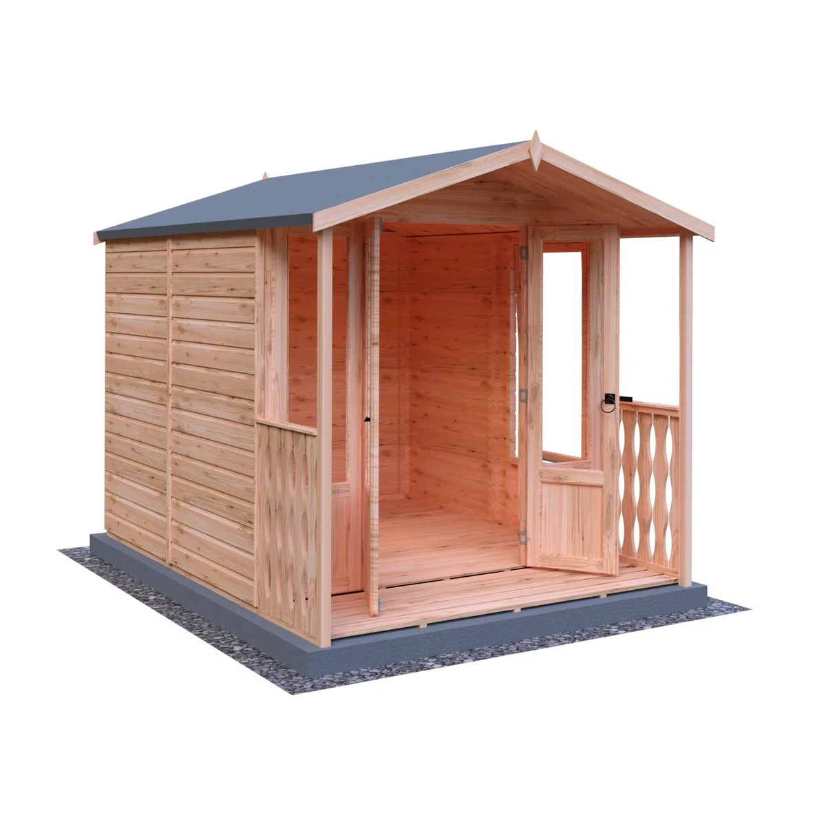 Shire Parham 6' 3" x 6' 8" Apex Summerhouse - Premium Dip Treated Shiplap - Image 6