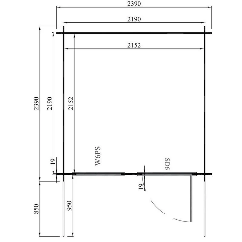 Peckover 7' x 7' 10" Apex Log Cabin - Budget 19mm Cladding Tongue & Groove - Image 7