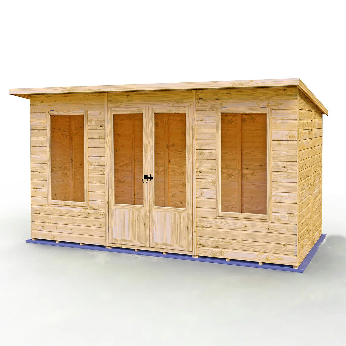Shire Peony 5' 9" x 11' 9" Pent Summerhouse - Premium Dip Treated Shiplap - Image 2