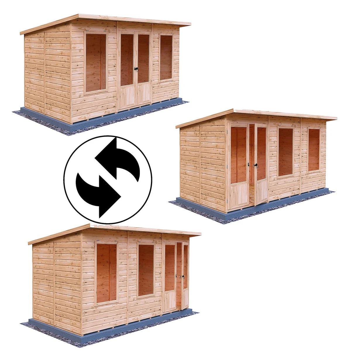 Shire Peony 5' 9" x 11' 9" Pent Summerhouse - Premium Dip Treated Shiplap - Image 4