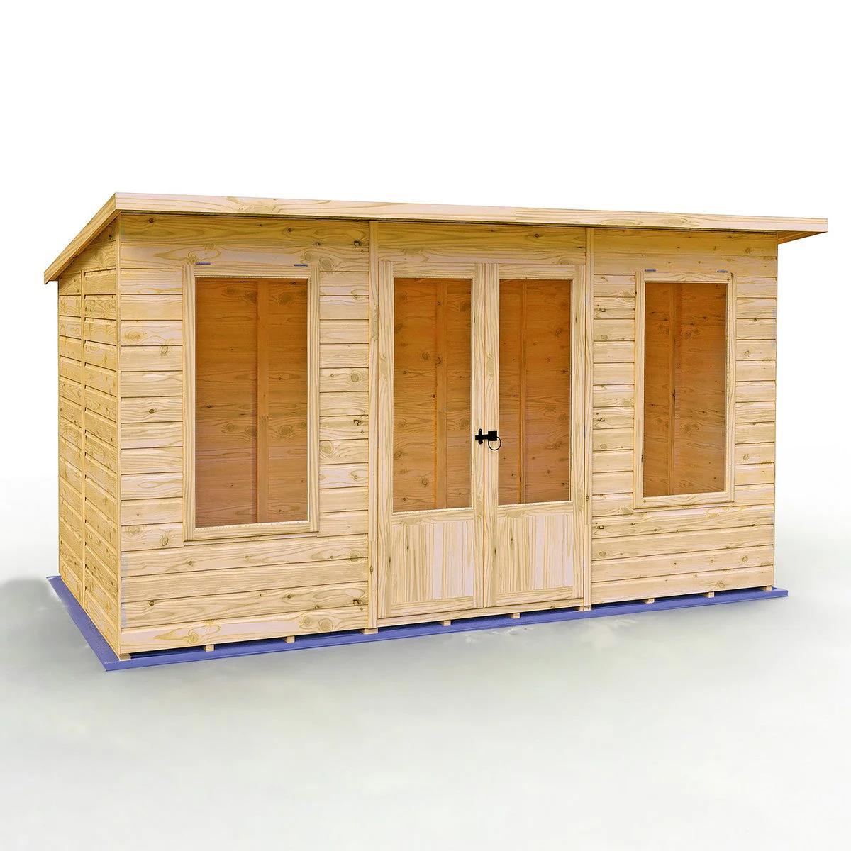 Shire Peony 5' 9" x 11' 9" Pent Summerhouse - Premium Dip Treated Shiplap - Image 6