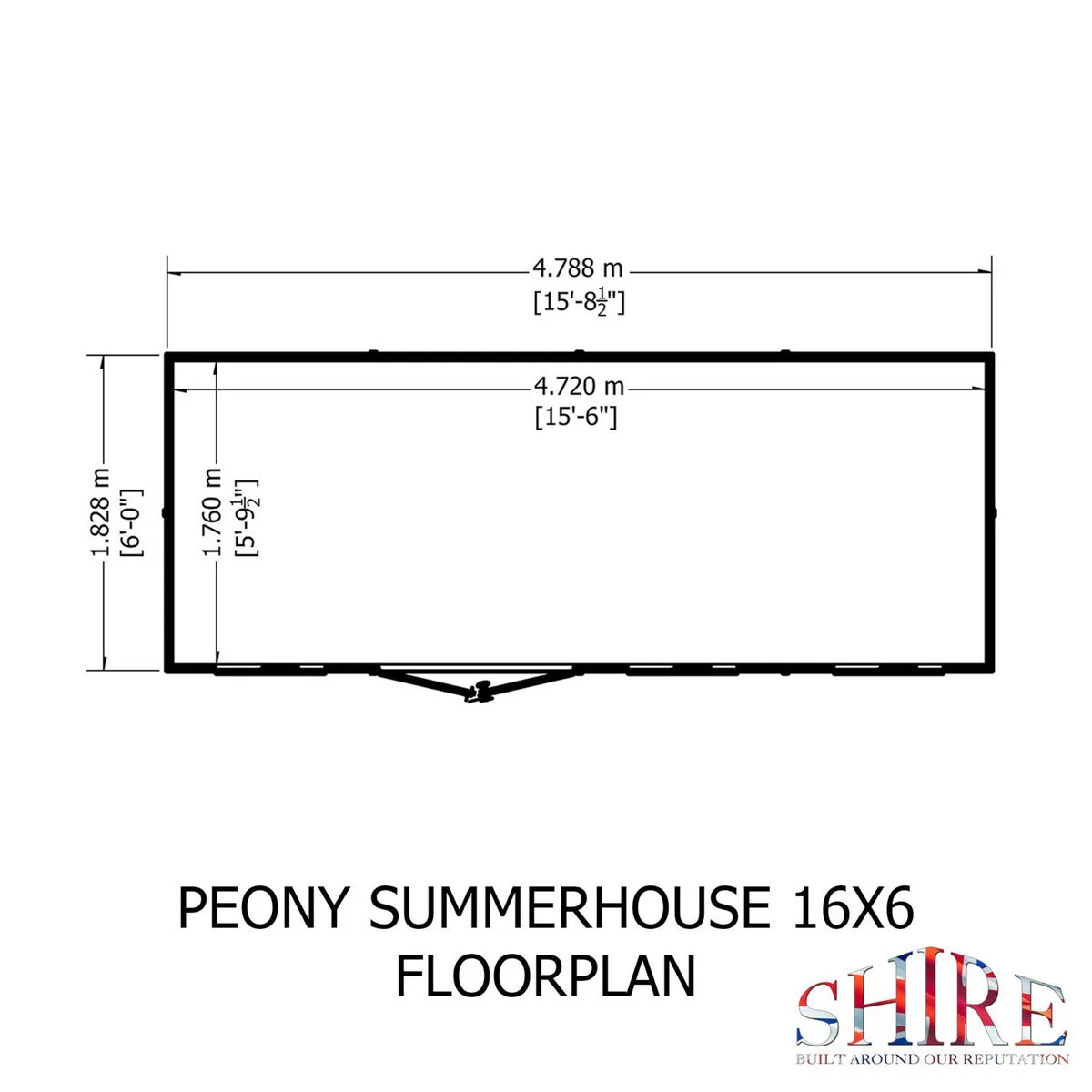 Shire Peony 5' 9" x 15' 8" Pent Summerhouse - Premium Dip Treated Shiplap - Image 10