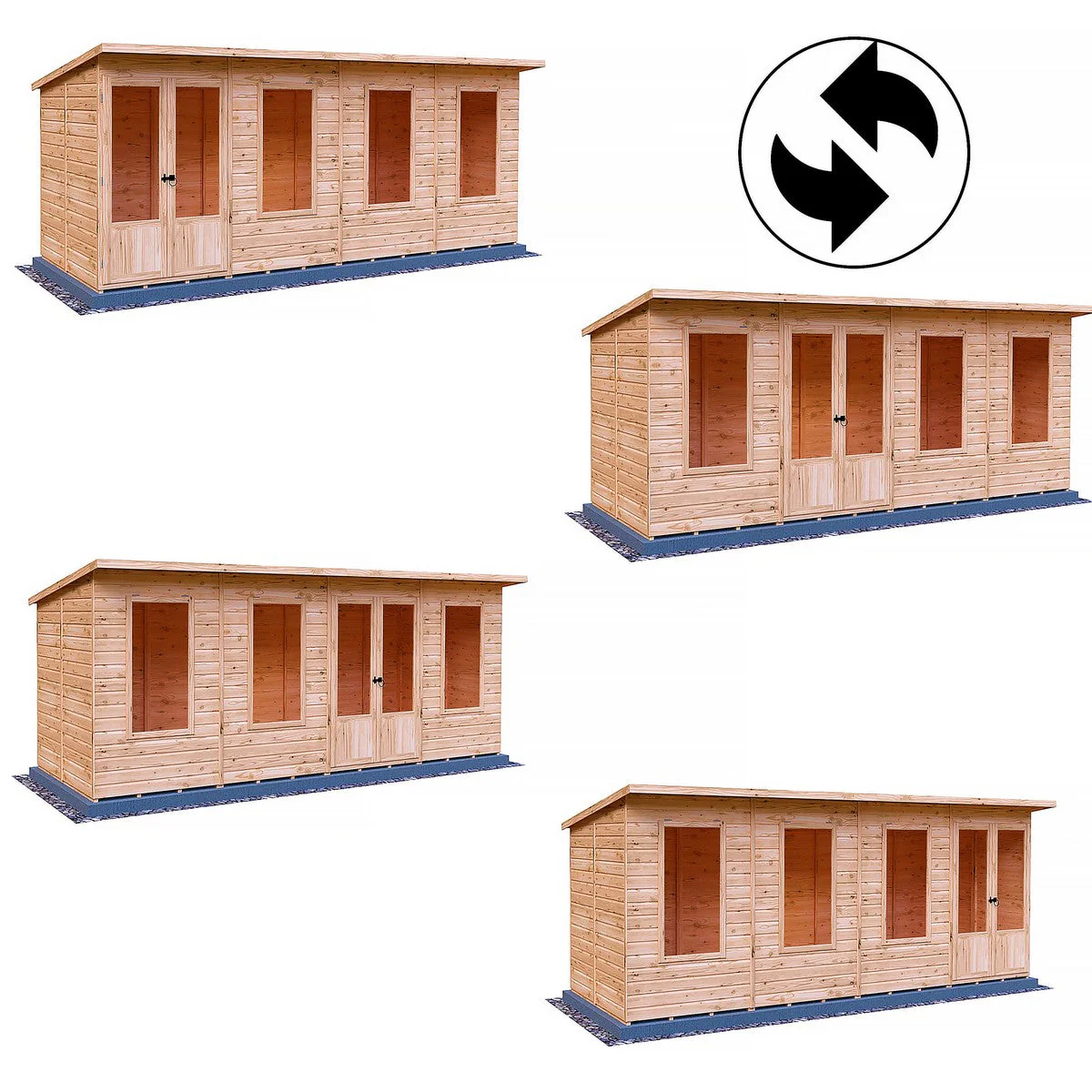 Shire Peony 5' 9" x 15' 8" Pent Summerhouse - Premium Dip Treated Shiplap - Image 6
