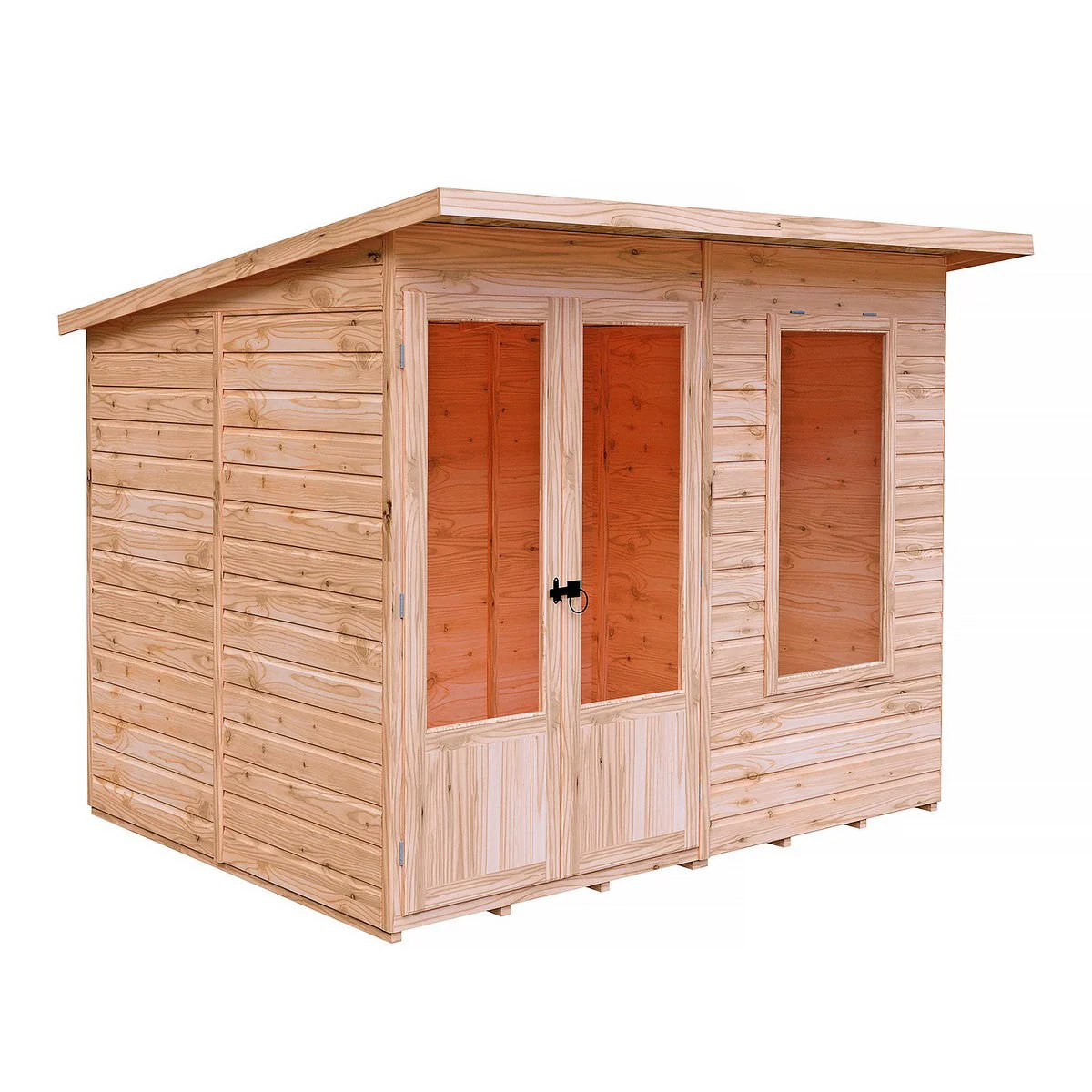 Shire Peony 5' 9" x 7' 10" Pent Summerhouse - Premium Dip Treated Shiplap - Image 2