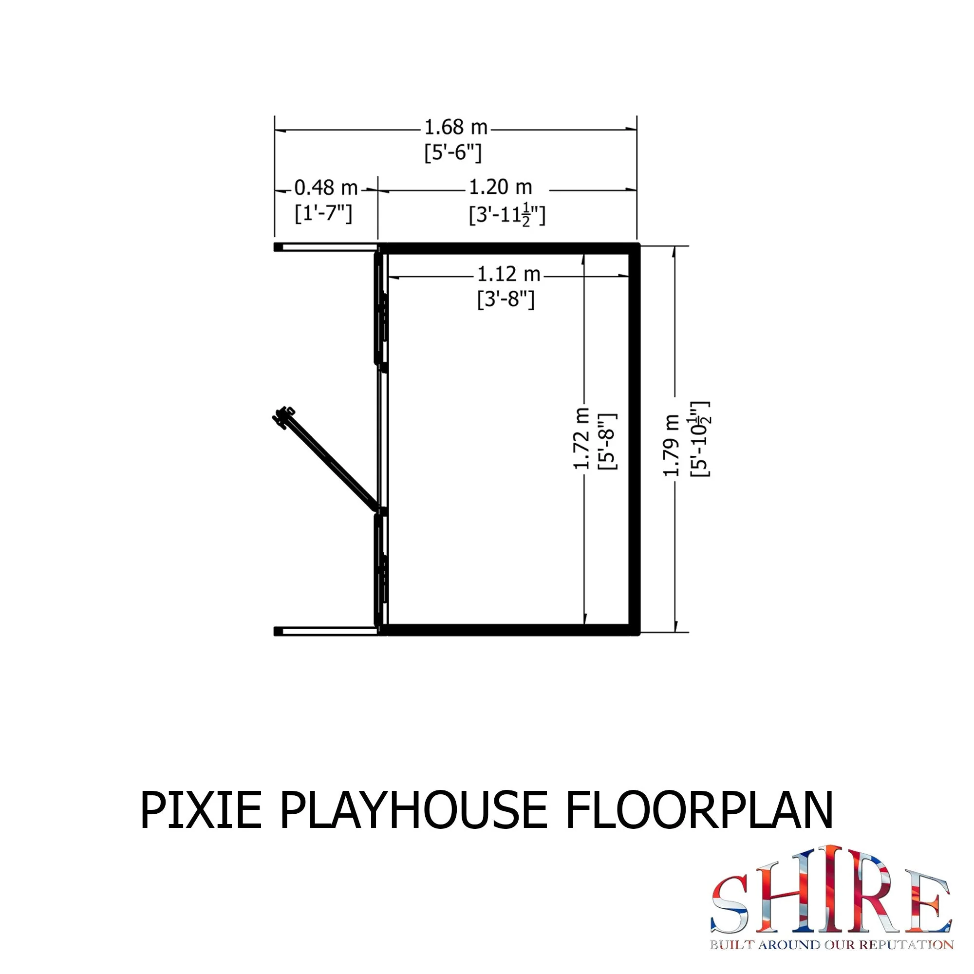 Pixie 3' 8" x 5' 10" Apex Children's Playhouse - Premium Dip Treated Shiplap - Image 3