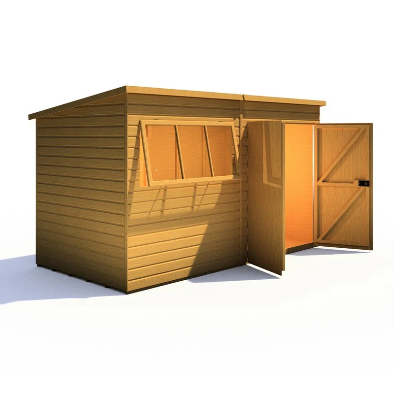 Shire Ranger 5' 10" x 11' 9" Pent Shed - Classic Coated Shiplap - Image 6